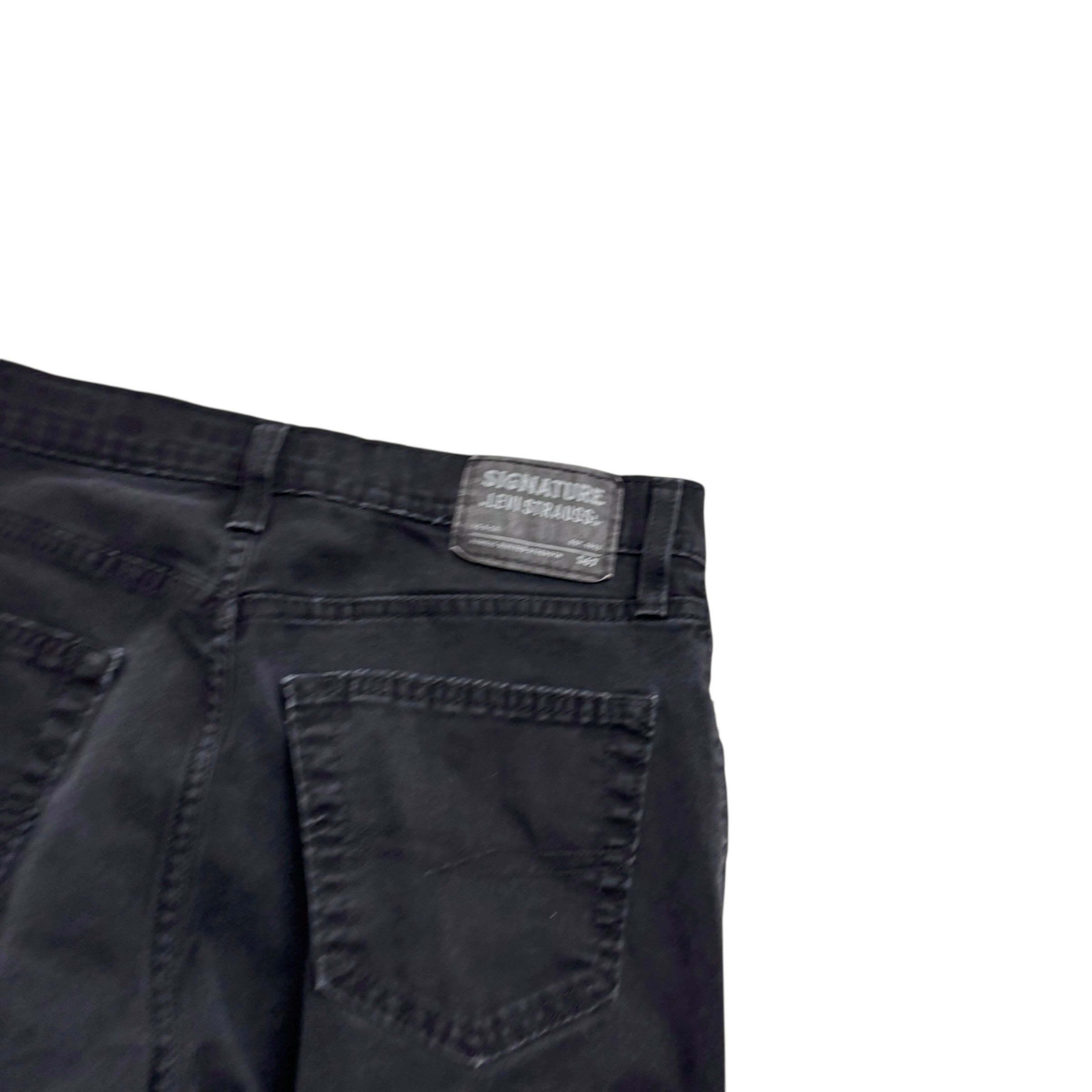 Levis Signature Trousers W30 L30 Mens Black Athletic Fit Stretch Pants