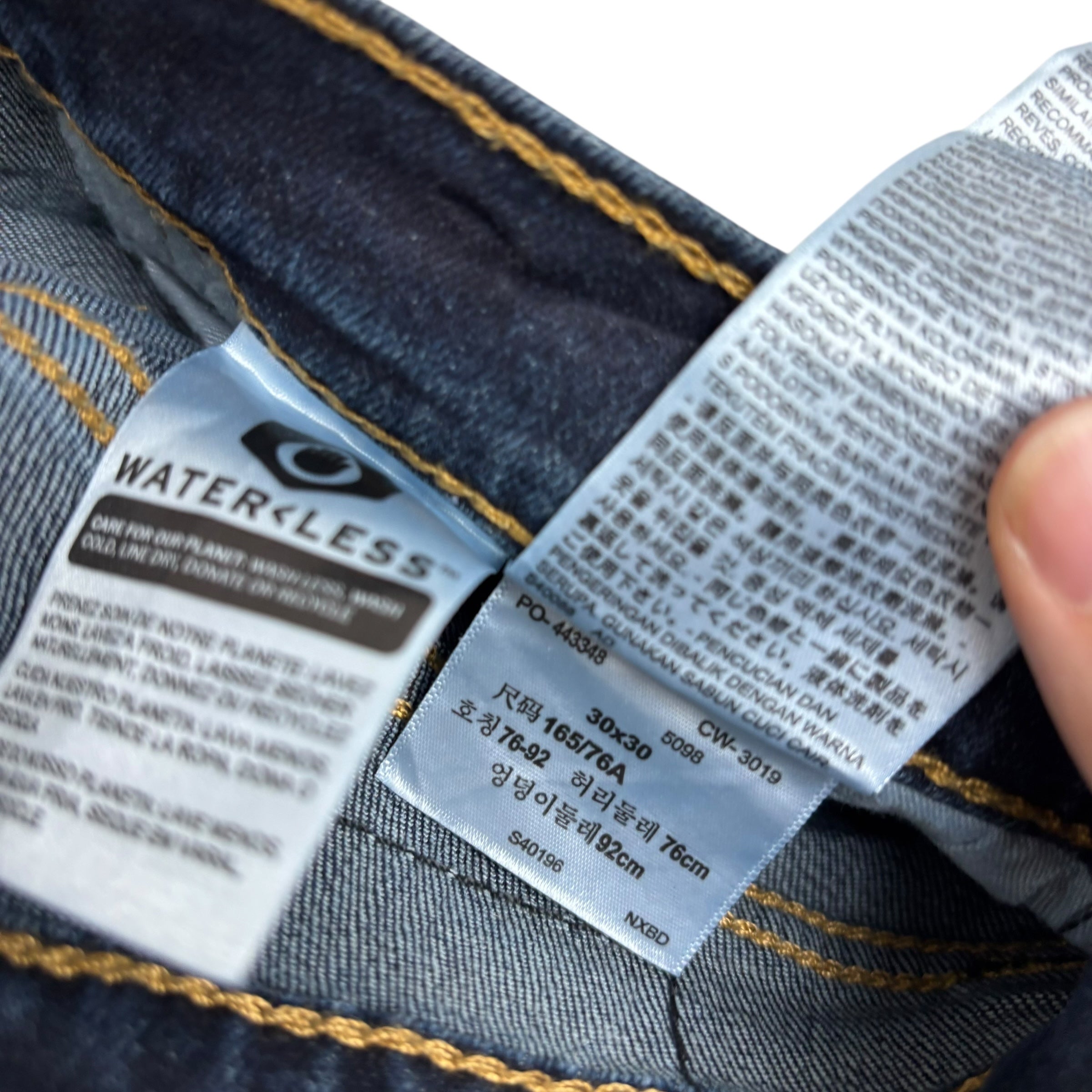 Levis 511 Jeans W30 L30 Mens Dark Blue Slim Fit Stretch Denim (E)