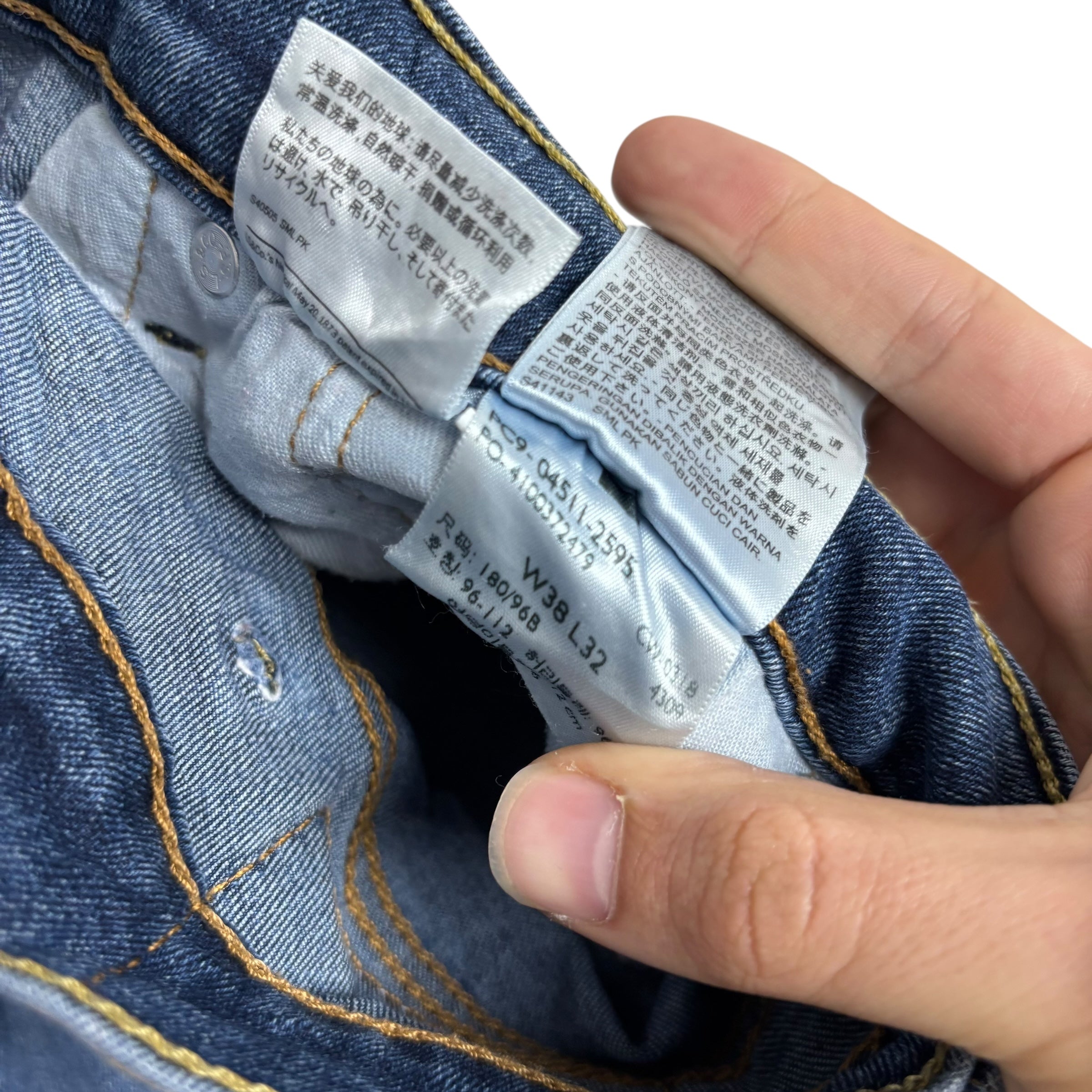 Levis 511 Jeans W38 L32 Mens Mid Blue Slim Fit Stretch Denim