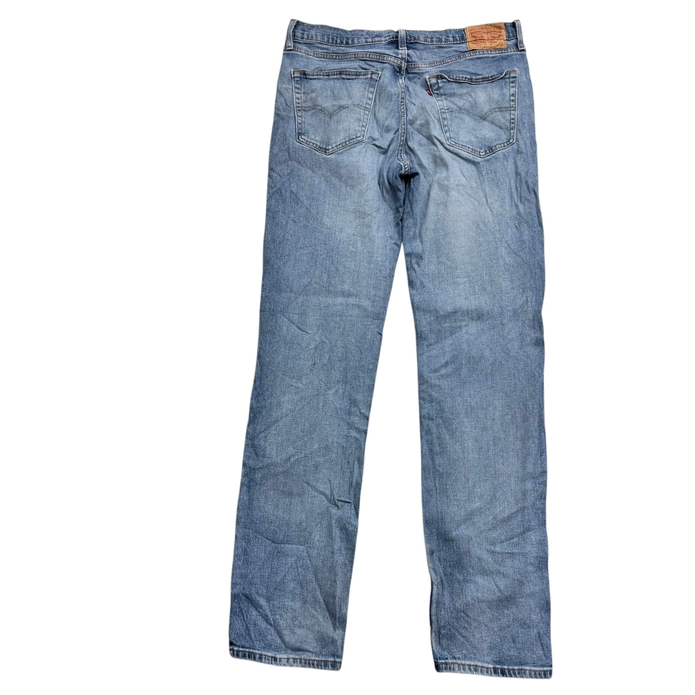 Levis 541 Jeans W34 L36 Mens Light Blue Athletic Tapered Fit Stretch Distressed