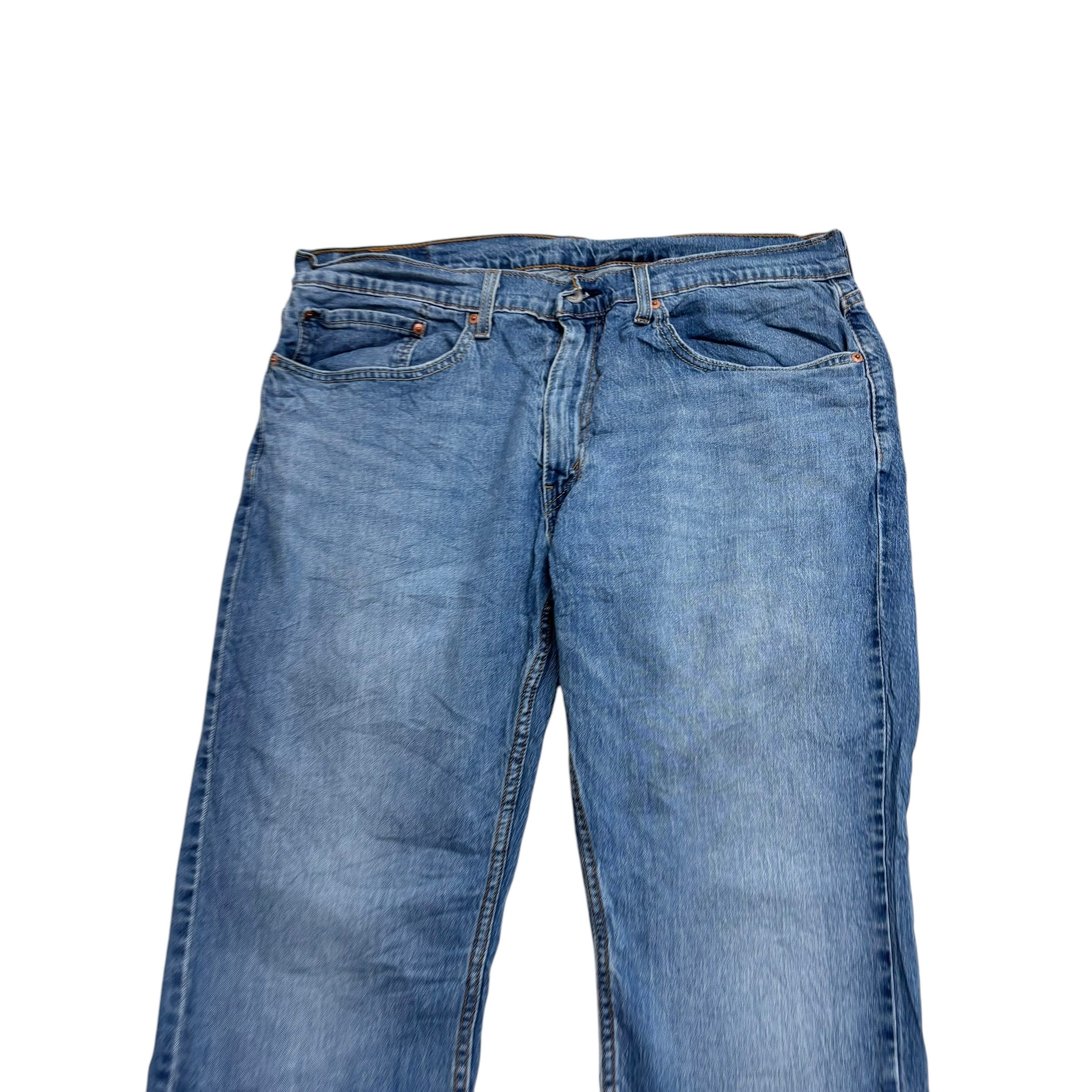 Levis 559 Jeans W36 L30 Mens Mid Blue Relaxed Straight Fit Stretch Denim (E)