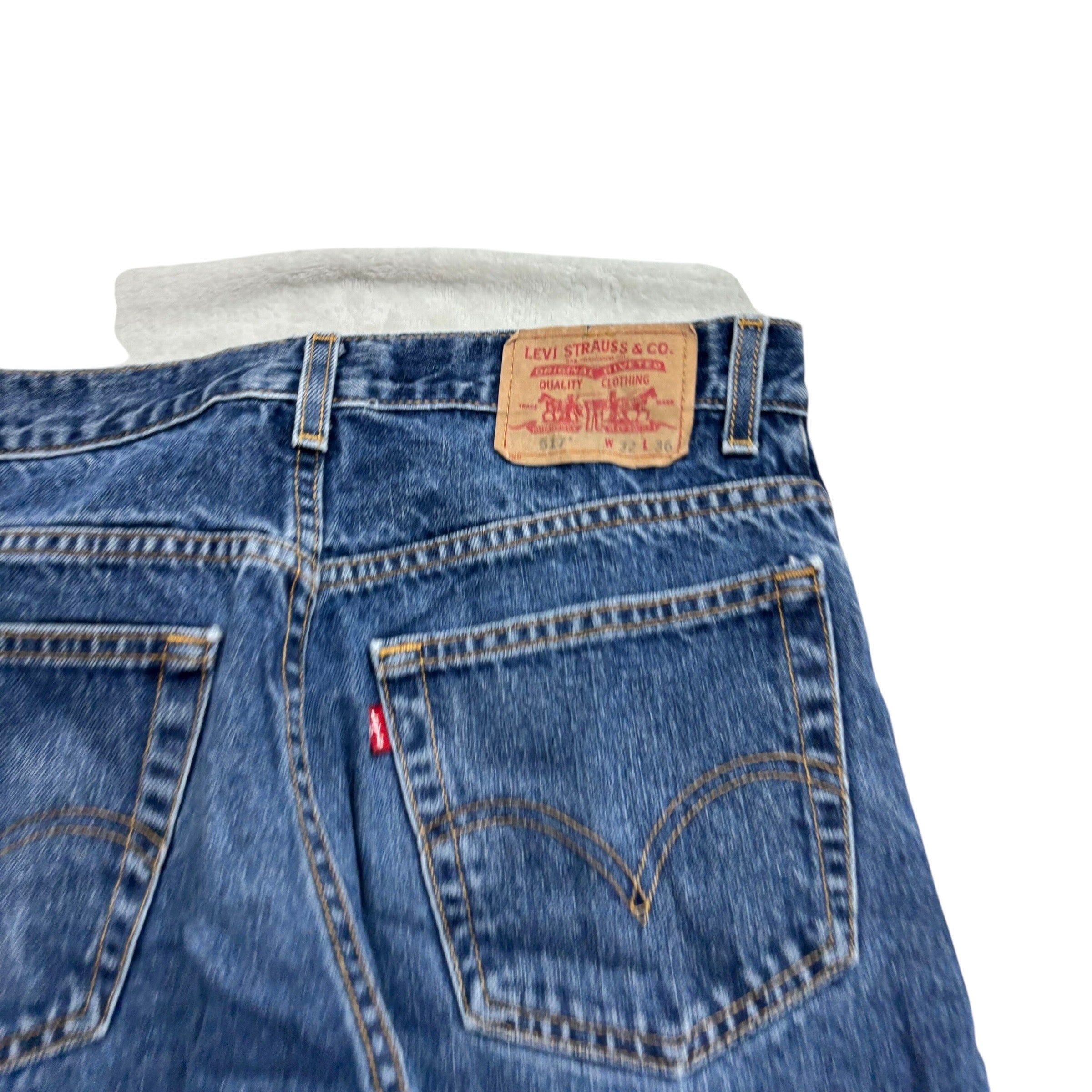 Levis 517 Jeans W32 L36 Mens Mid Blue Regular Bootcut Fit Vintage Denim (E)