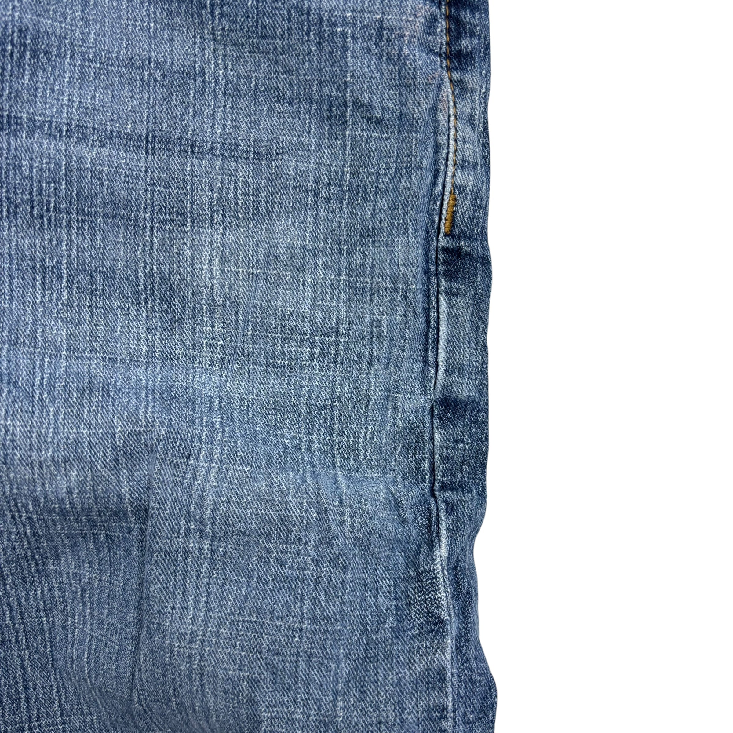 Levis Signature Jeans W38 L30 Mens Mid Blue Relaxed Straight Fit Stretch