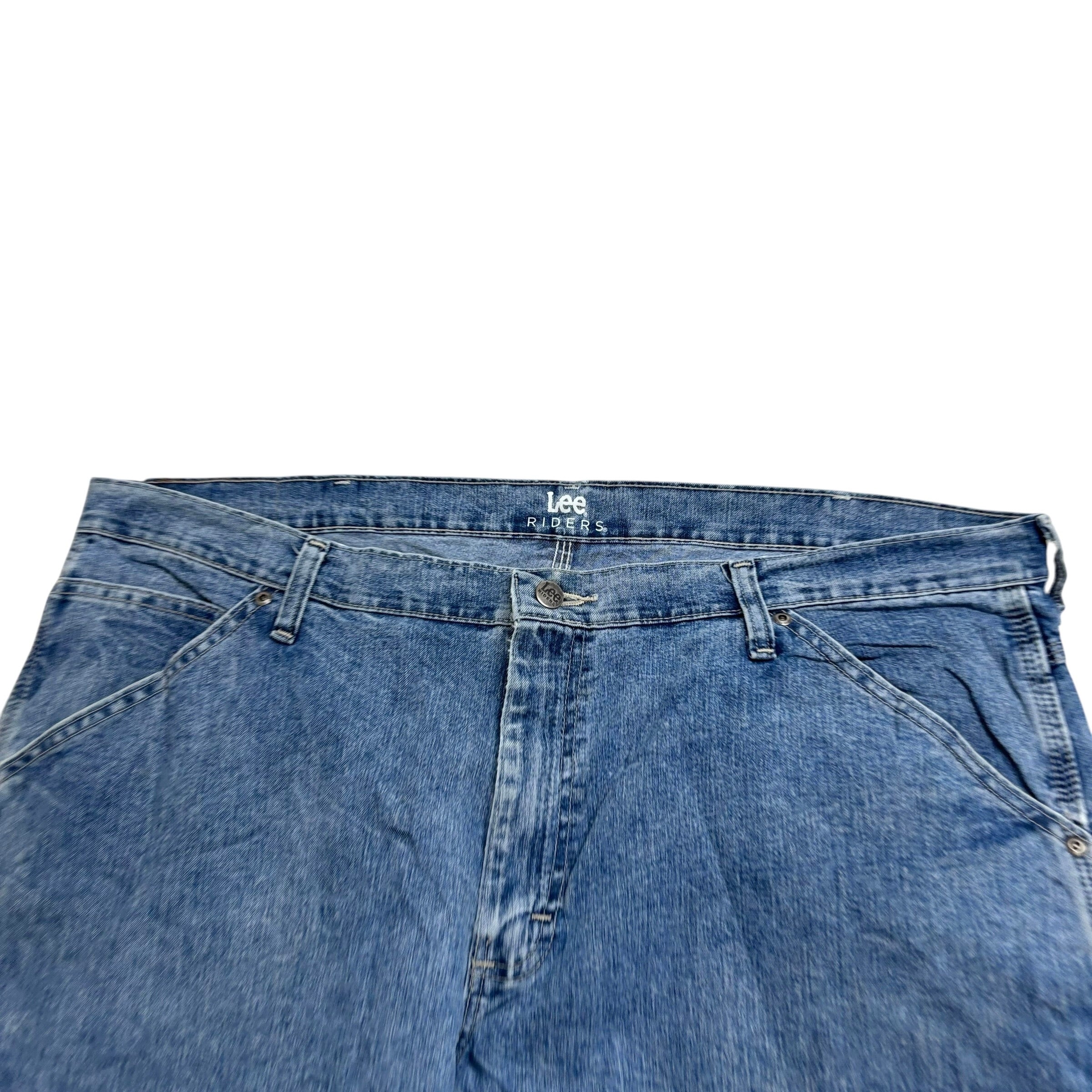 Lee Carpenter Jeans W42 L29 Mens Light Blue Relaxed Straight Fit Denim