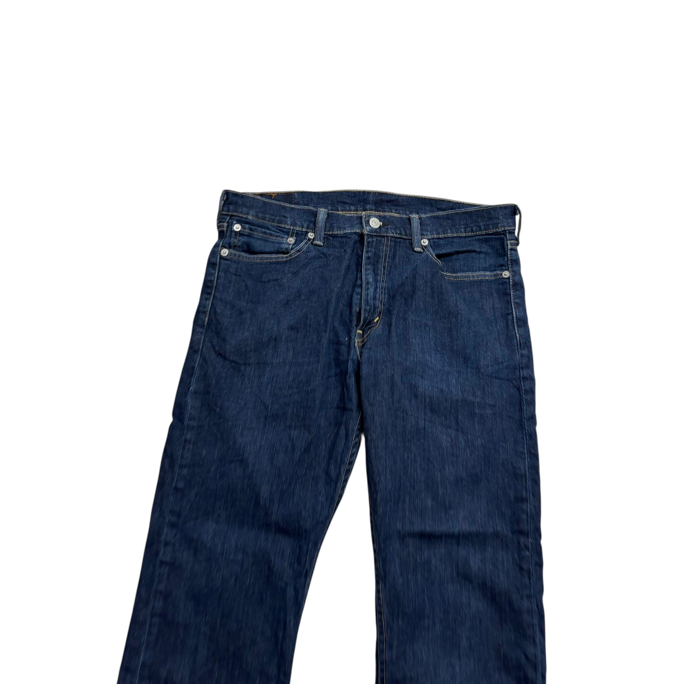 Levis 513 Jeans W32 L30 Mens Dark Blue Slim Straight Fit Stretch Denim (E)