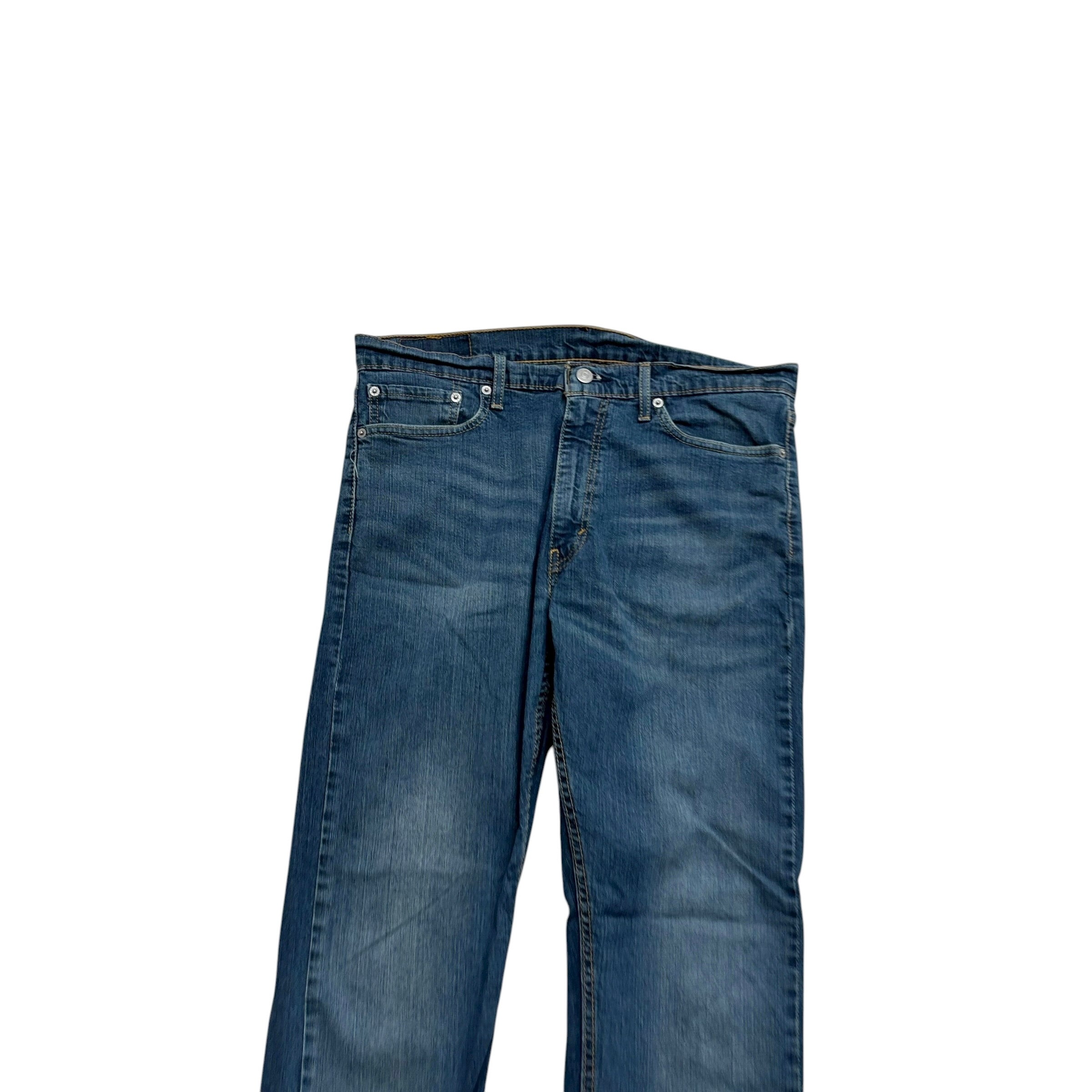 Levis 513 Jeans W36 L30 Mens Dark Blue Slim Straight Fit Stretch Denim (E)