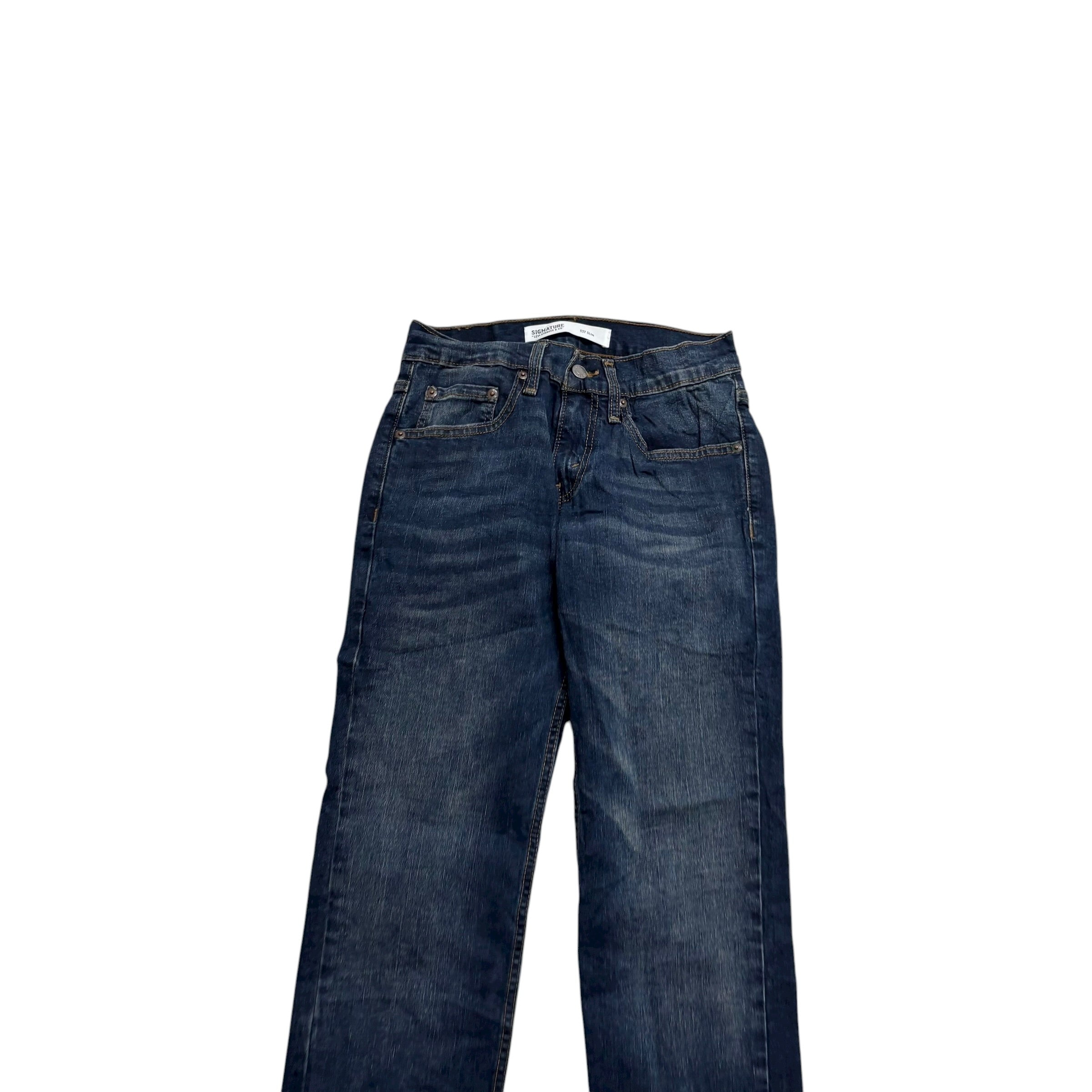 Levis Signature Jeans W27 L29 Mens Dark Blue Slim Fit Stretch Denim (E)