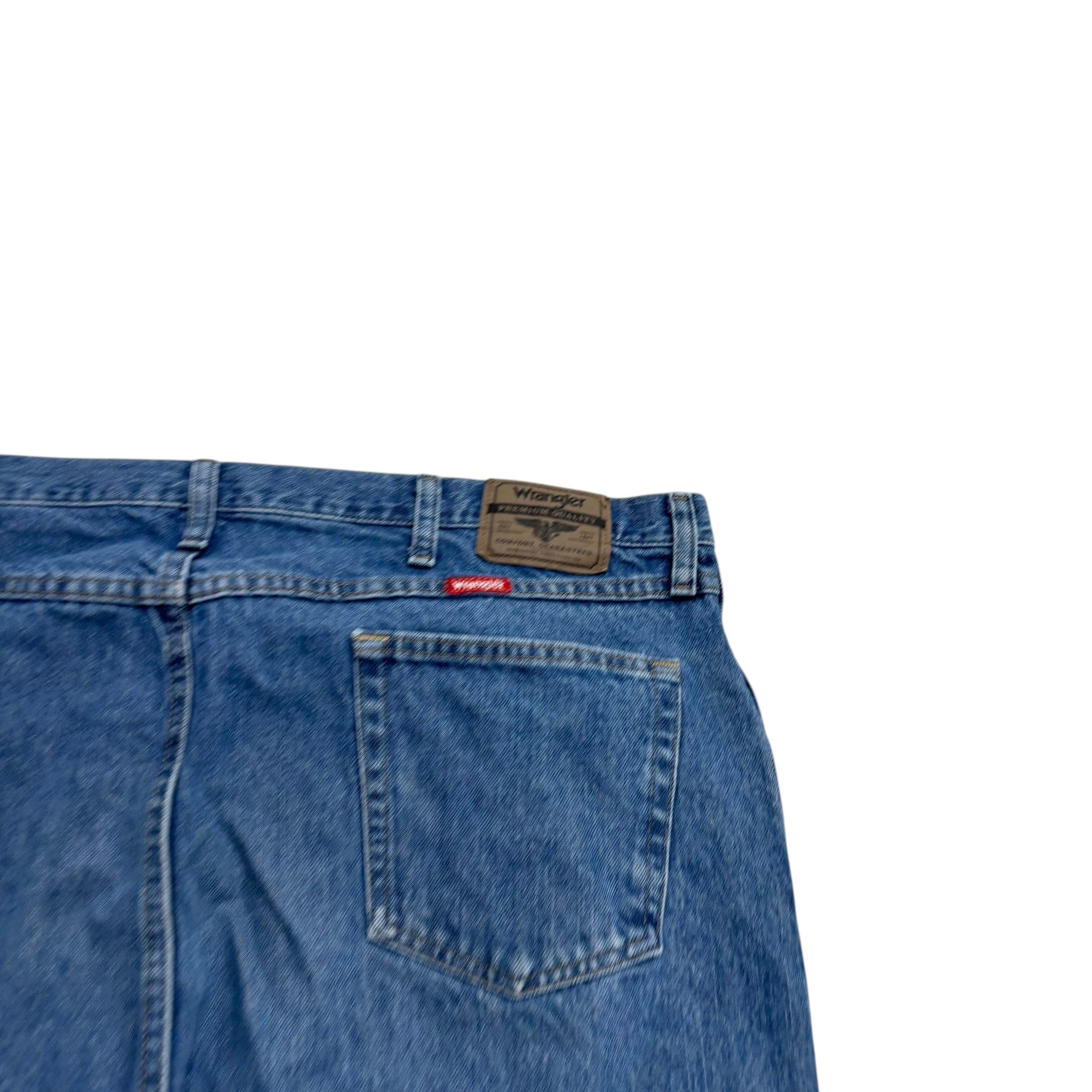Wrangler Jeans W44 L30 Mens Mid Blue Regular Straight Fit Denim (E)