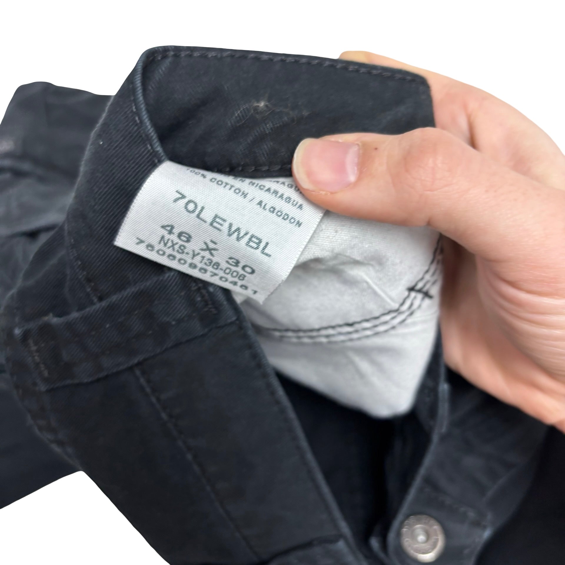 Wrangler Cargo Trousers W46 L30 Mens Black Relaxed Straight Vintage Pants (E)