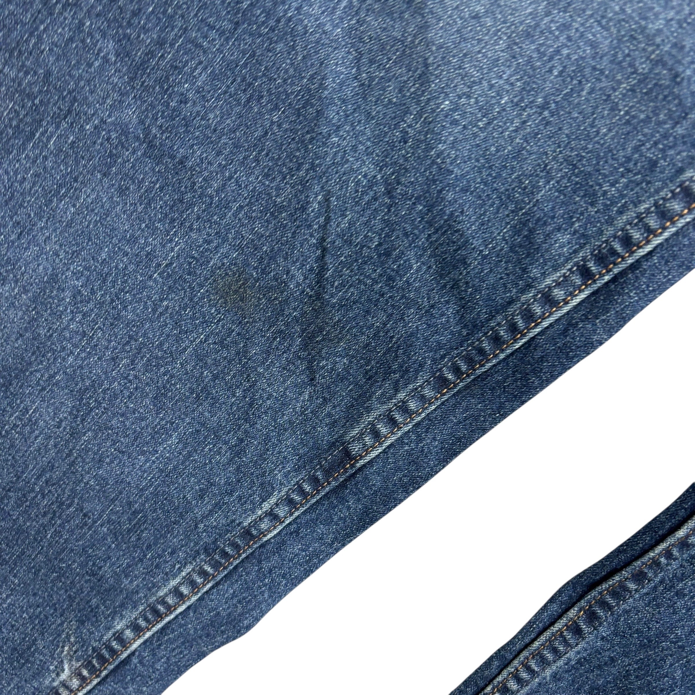 Wrangler Jeans W40 L32 Mens Dark Blue Relaxed Straight Fit Stretch Denim