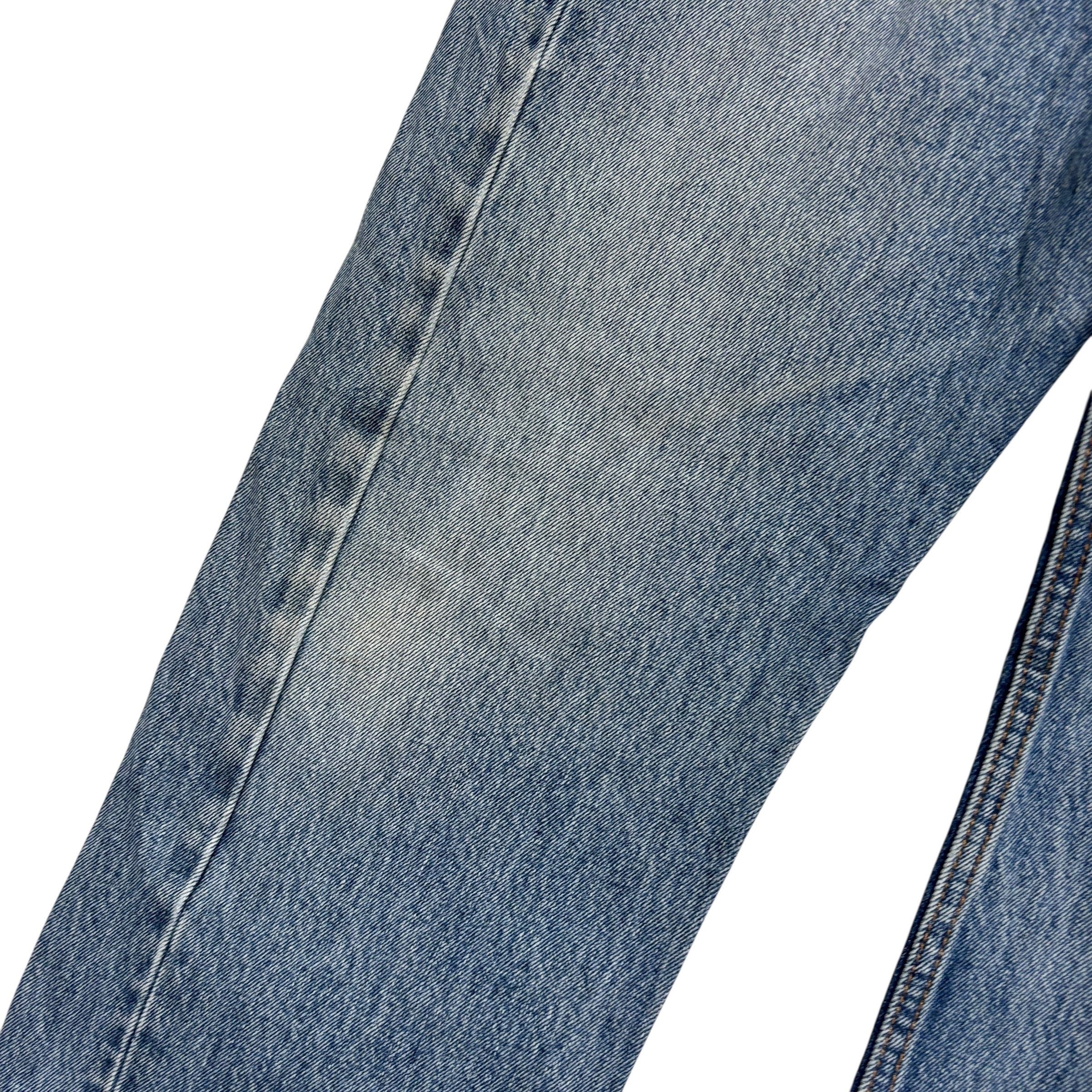 Levis 505 Jeans W34 L29 Mens Mid Blue Regular Straight Fit Denim