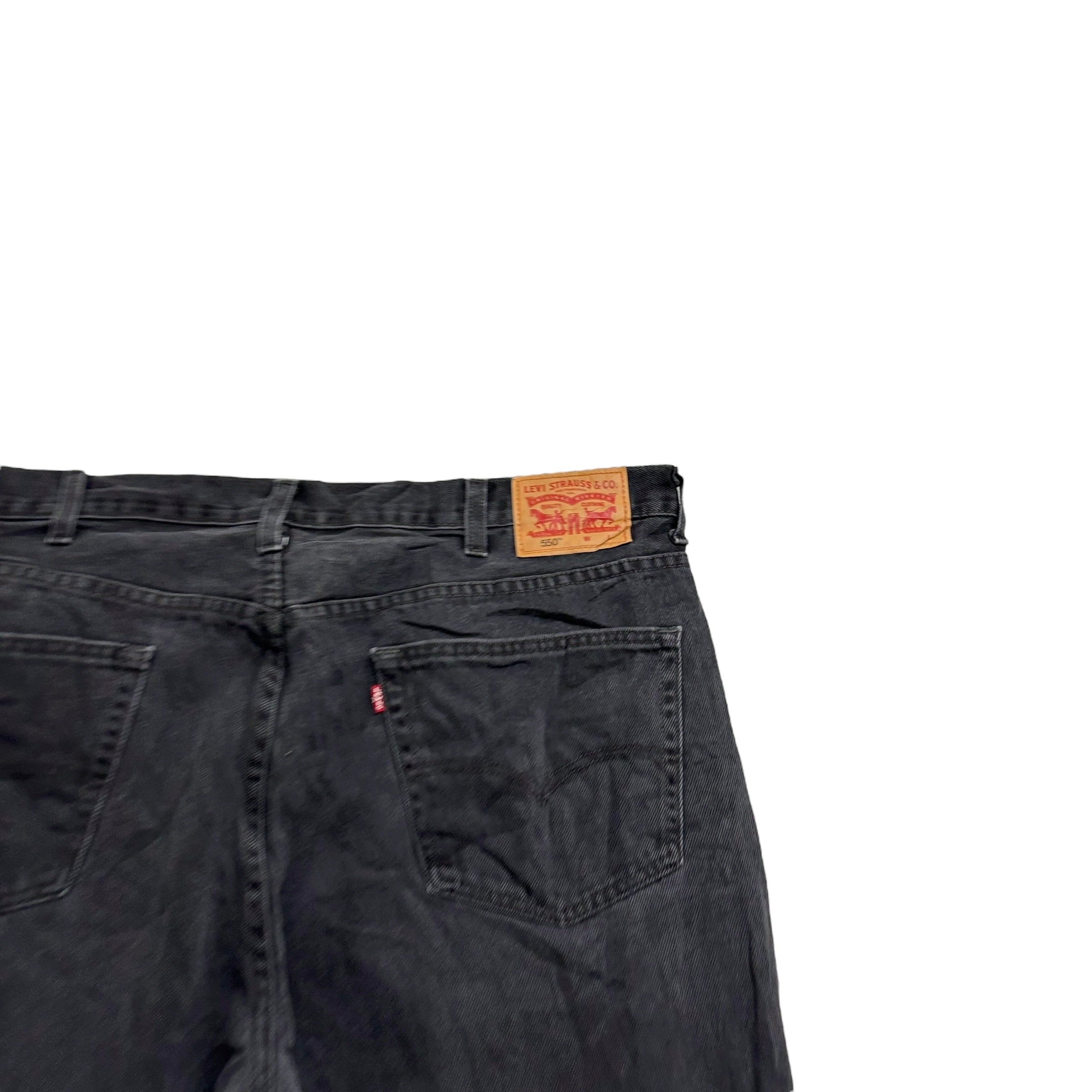 Levis 550 Jeans W44 L29 Mens Black Baggy Relaxed Straight Fit Denim