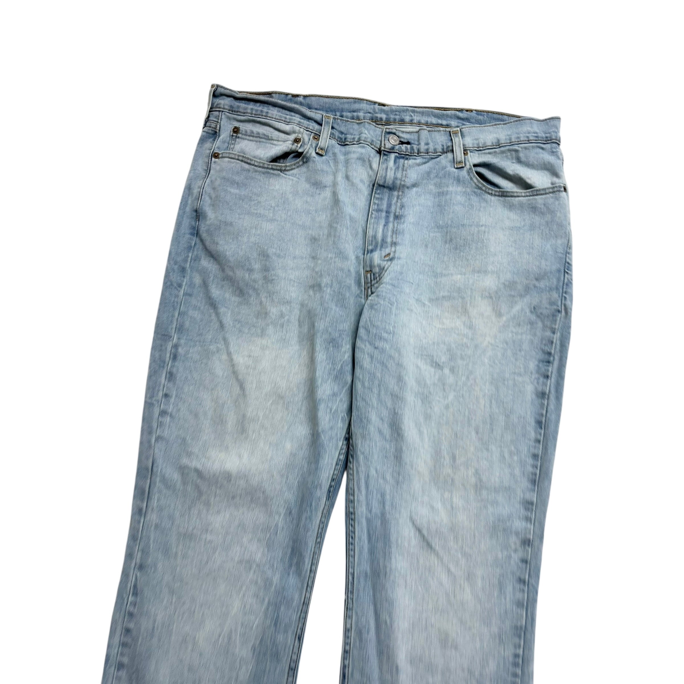 Levis 514 Jeans W40 L32 Mens Light Blue Regular Straight Fit Stretch Denim (E)