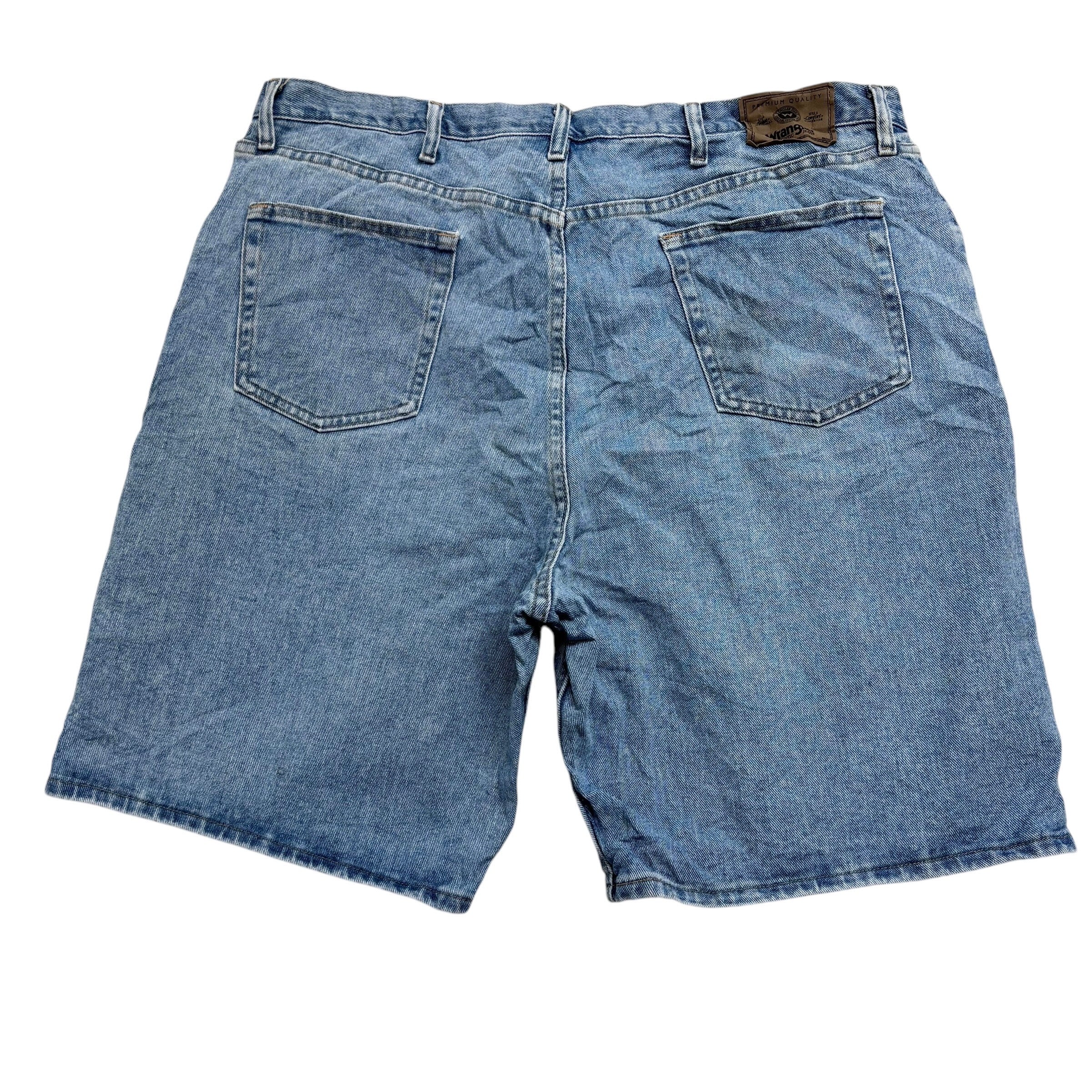 Wrangler Baggy Jorts W42 Mens Denim Shorts Light Blue Relaxed Fit (E)