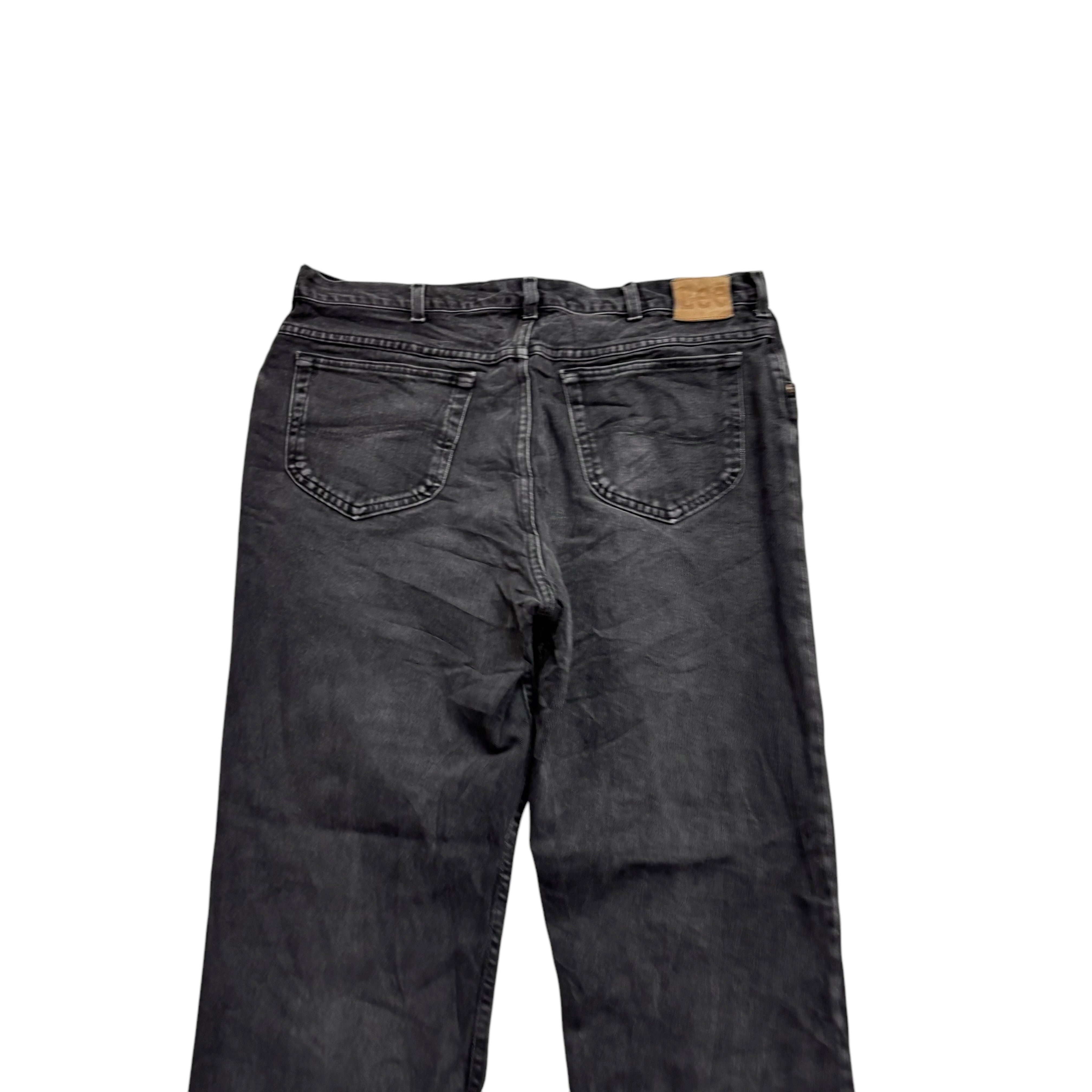 Lee Jeans W38 L30 Mens Black Regular Straight Fit Vintage Denim