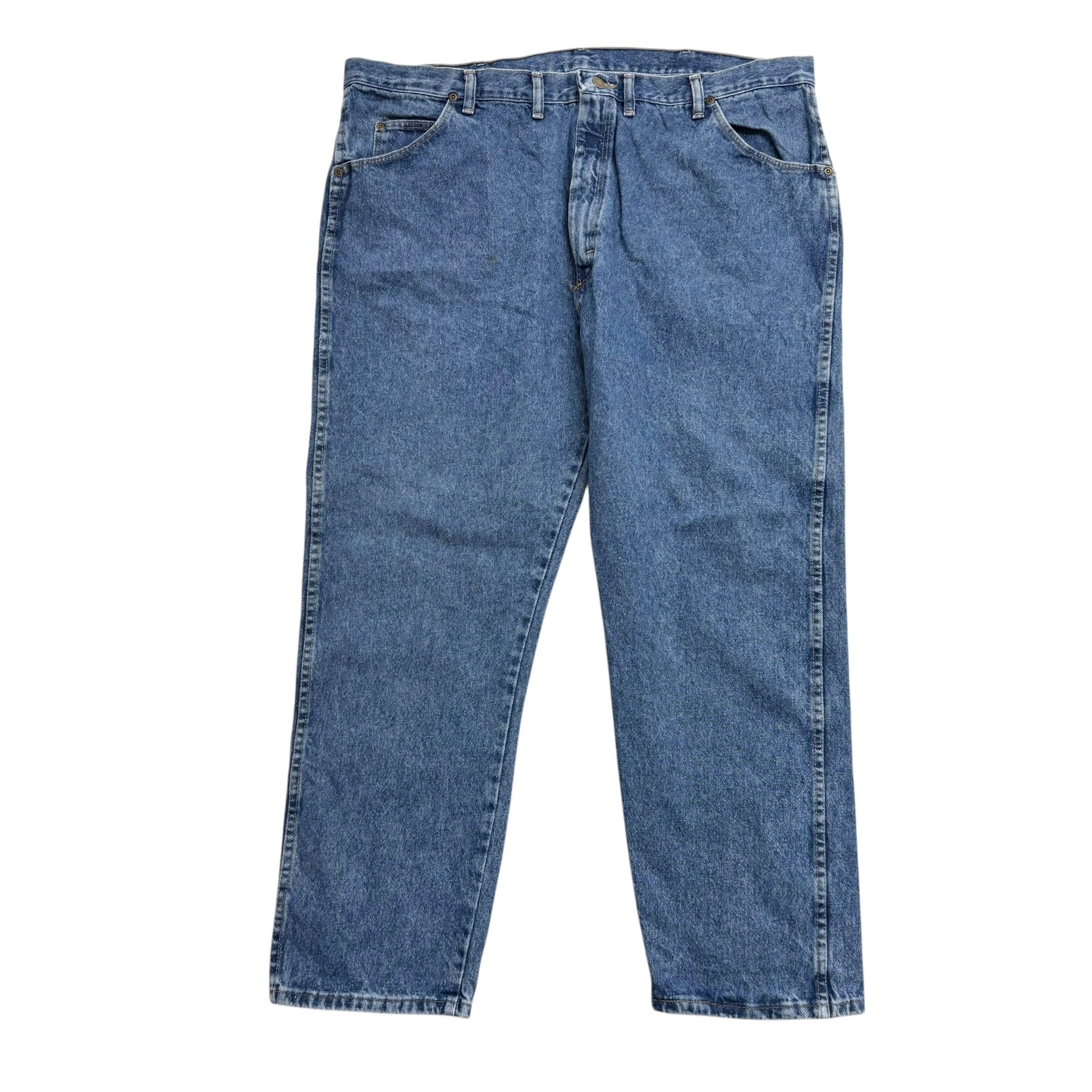 Wrangler Jeans W42 L30 Mens Mid Blue Regular Straight Fit Vintage Denim