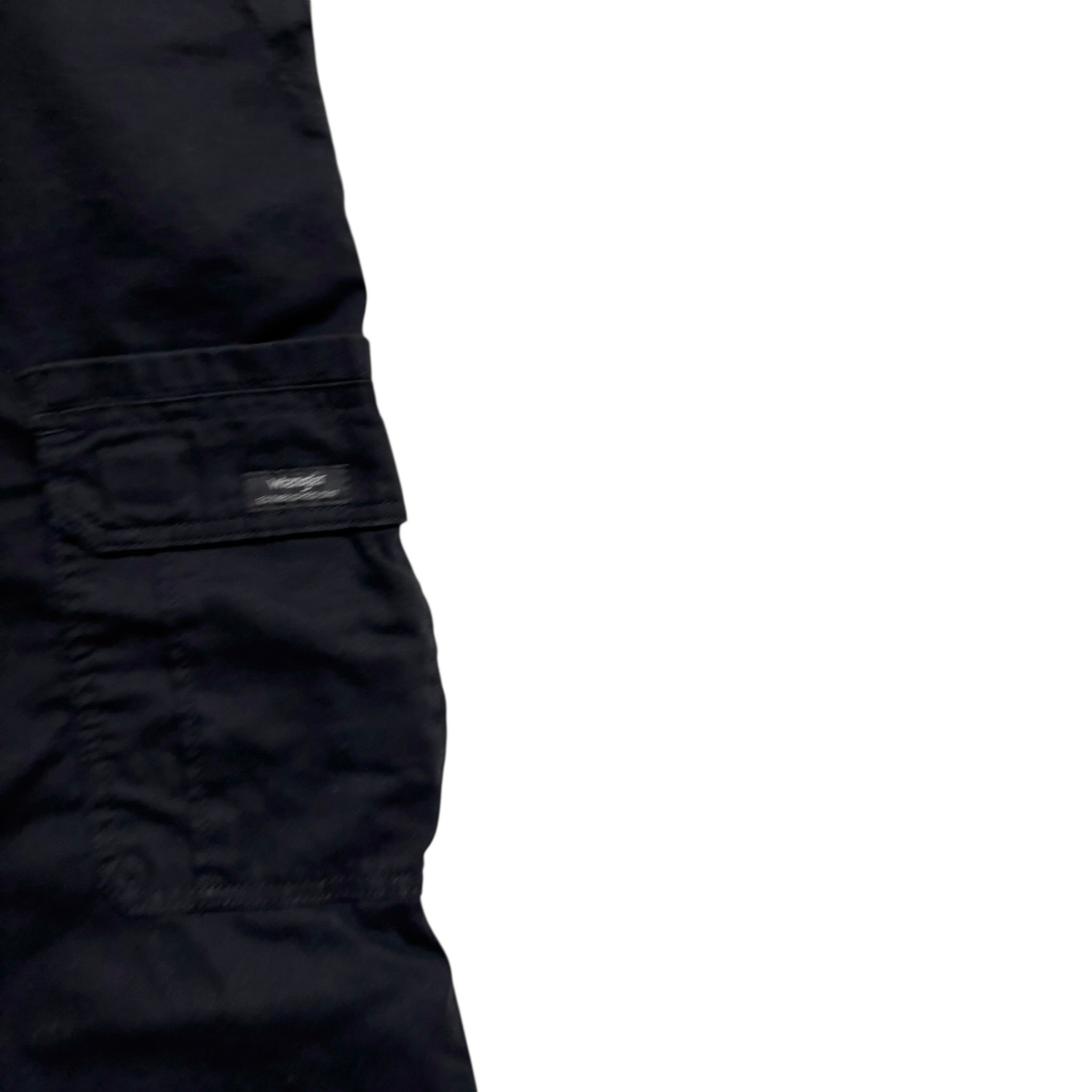 Wrangler Cargo Trousers W44 L32 Mens Black Relaxed Straight Fit Stretch Pant (E)