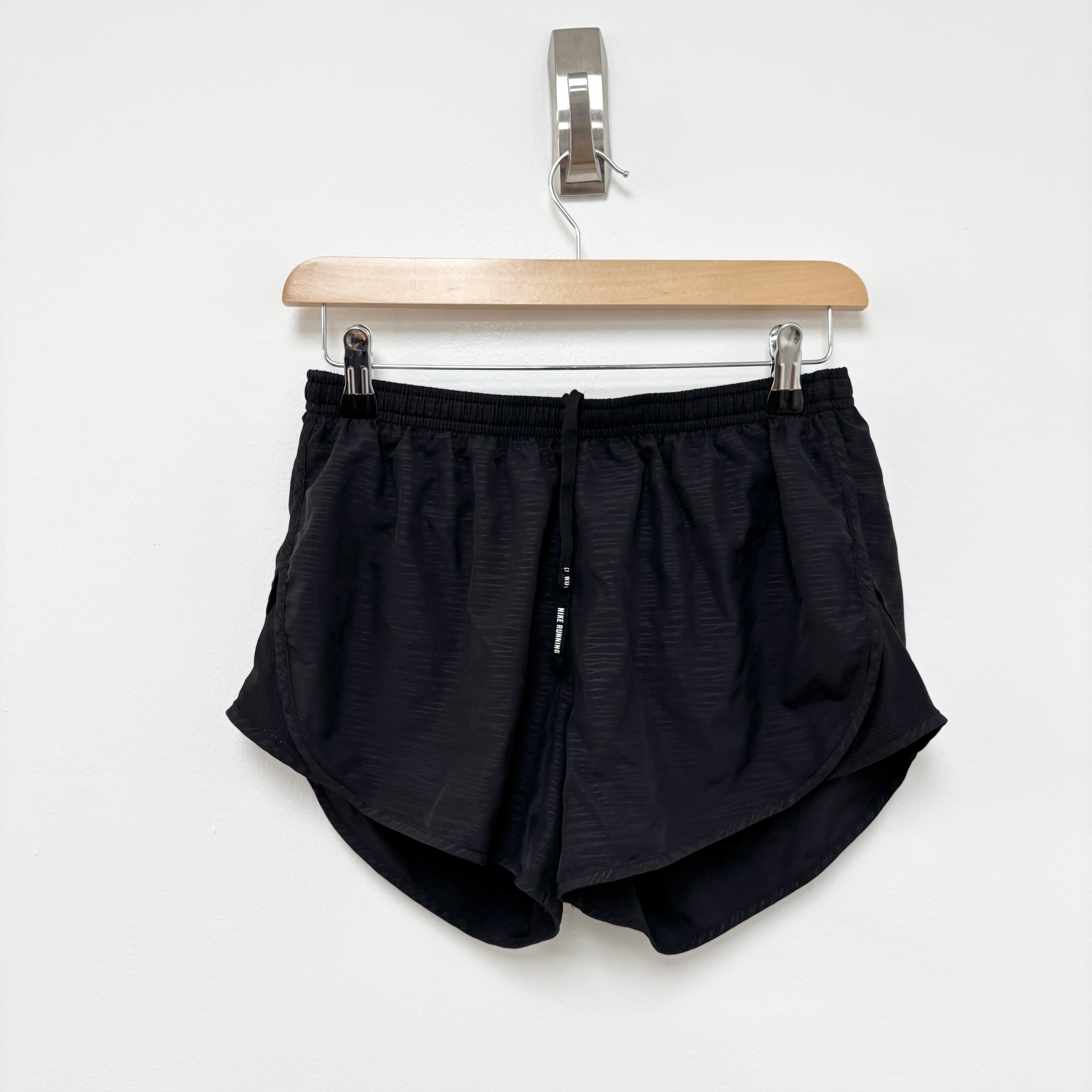 Nike Shorts Womens Small Black Dri Fit Running Sports Gym Athletic Pockets (E)