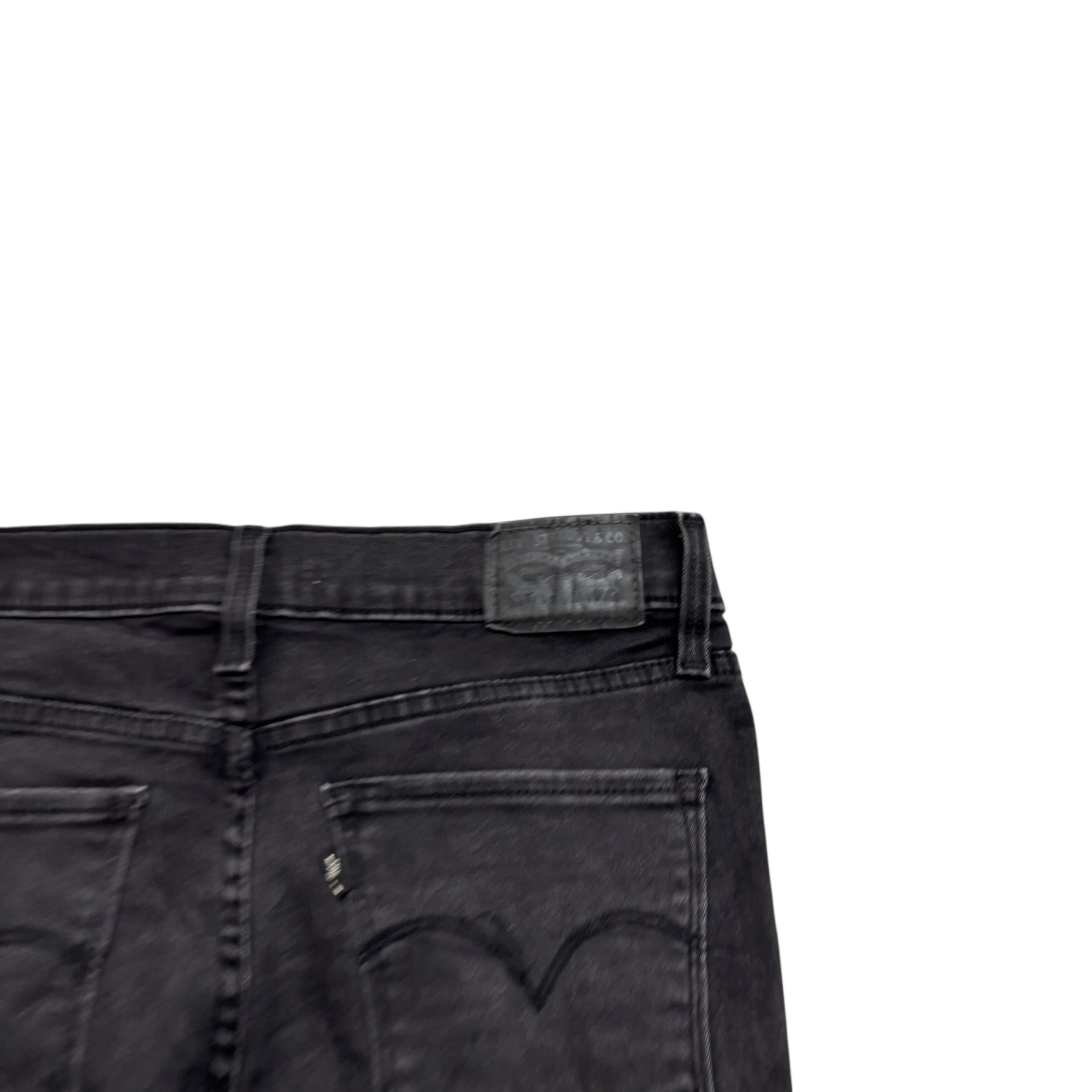 Levis 311 Jeans W28 L32 Womens Shaping Skinny Black Stretch Denim (E)