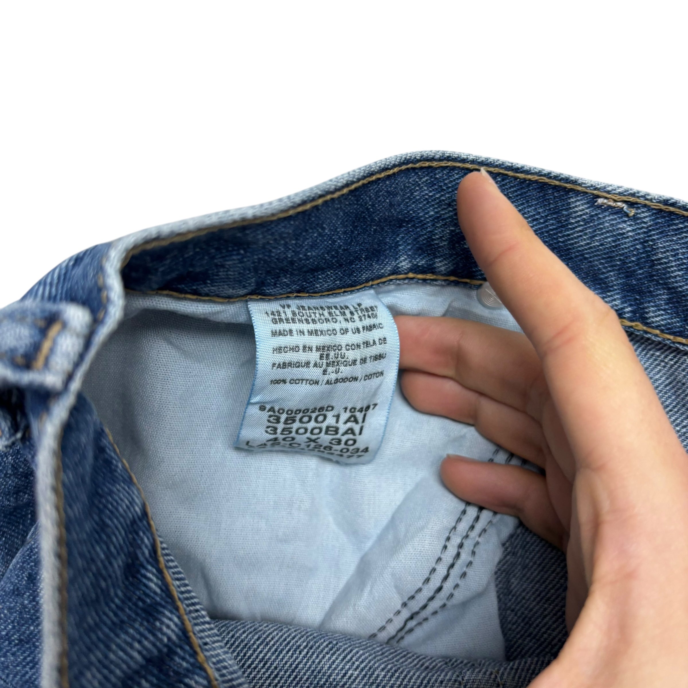 Wrangler Jeans W40 L30 Mens Mid Blue Relaxed Straight Fit Vintage Denim (E)