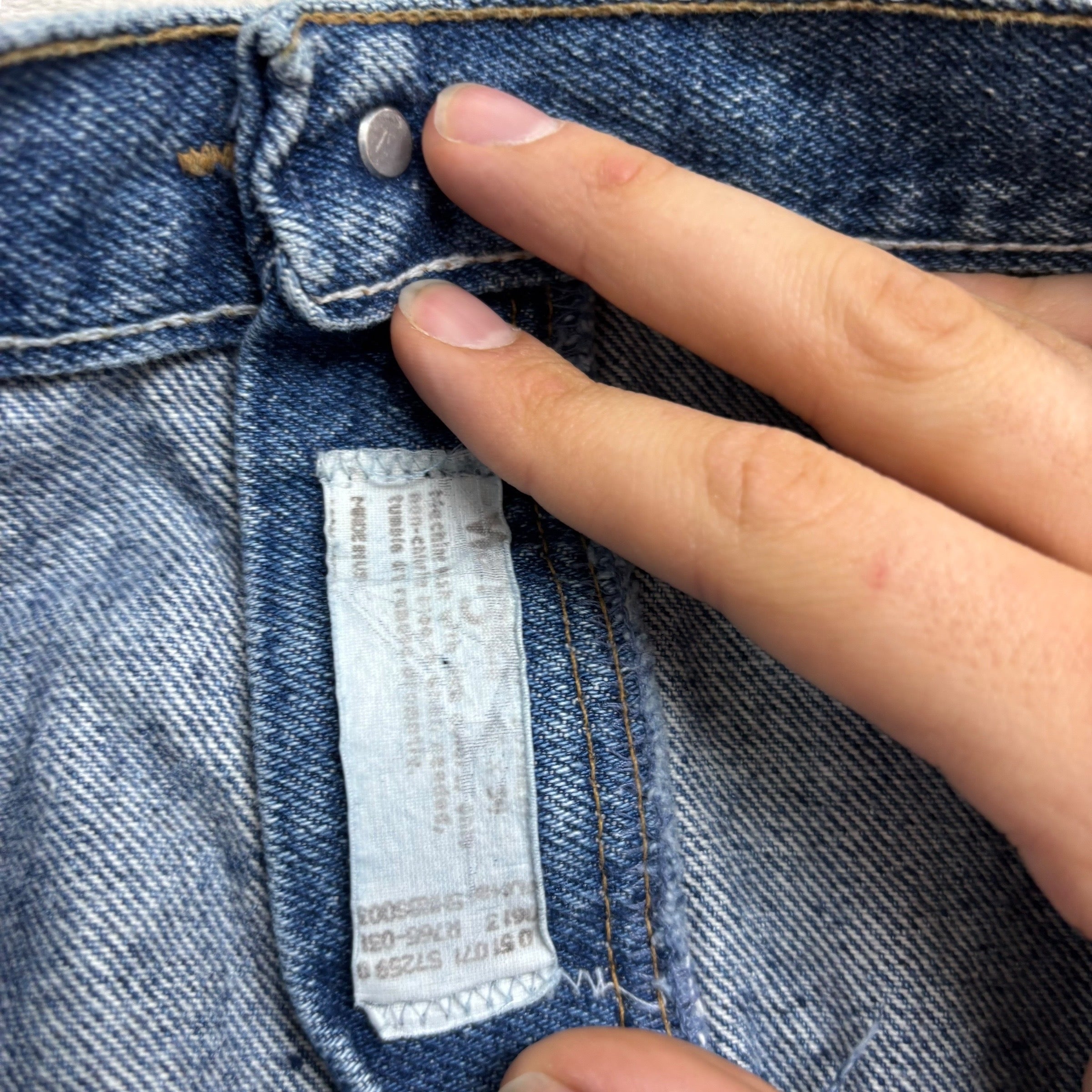 Wrangler Jeans W40 L34 Mens Mid Blue Regular Tapered USA Made Vintage