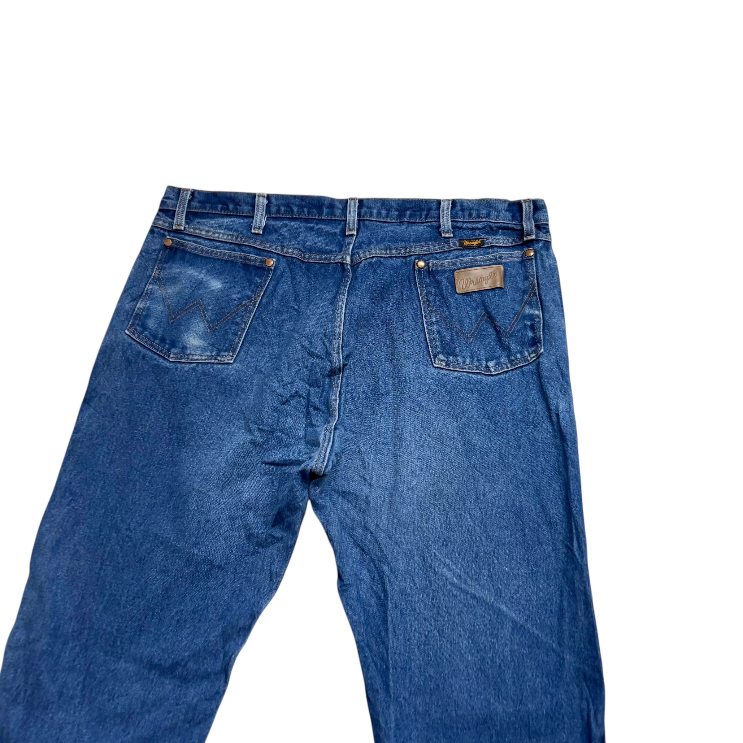 Wrangler Jeans Cowboy Cut W42 L36 Mens Mid Blue 13MWZ Original Fit Denim (E)