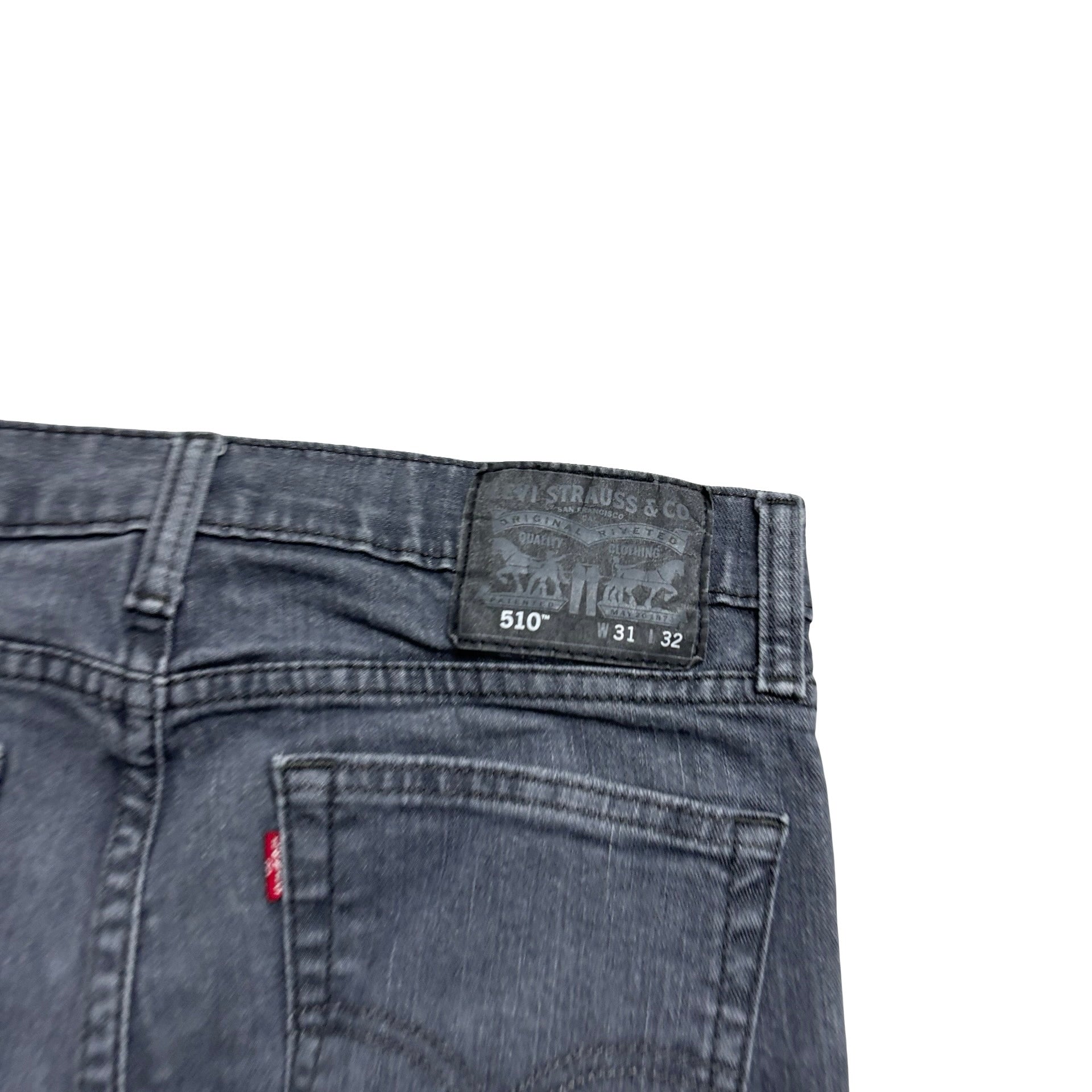 Levis 510 Jeans W30 L31 Mens Grey Skinny Fit Stretch Denim (E)