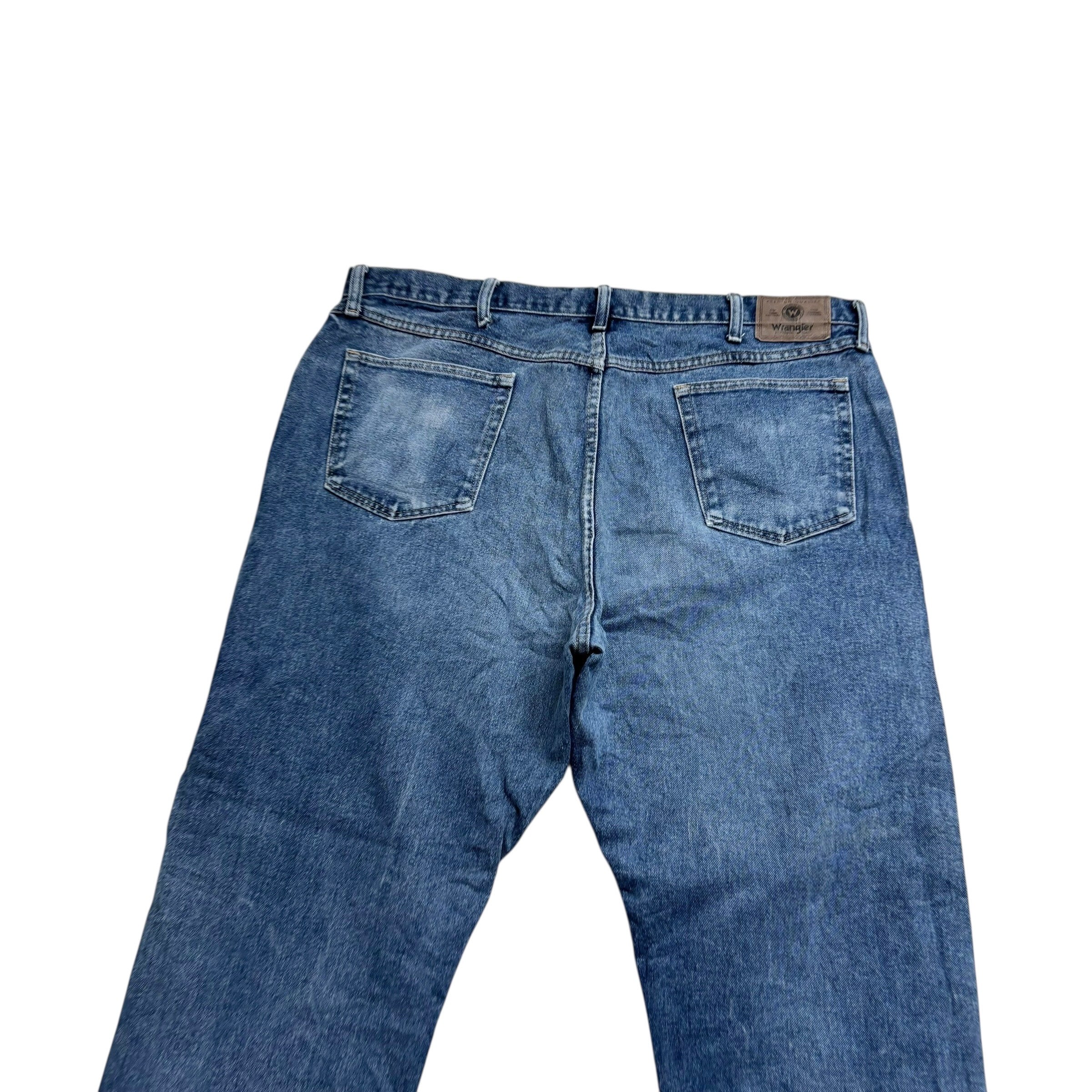 Wrangler Jeans W42 L30 Mens Mid Blue Relaxed Straight Fit Vintage Denim (F)