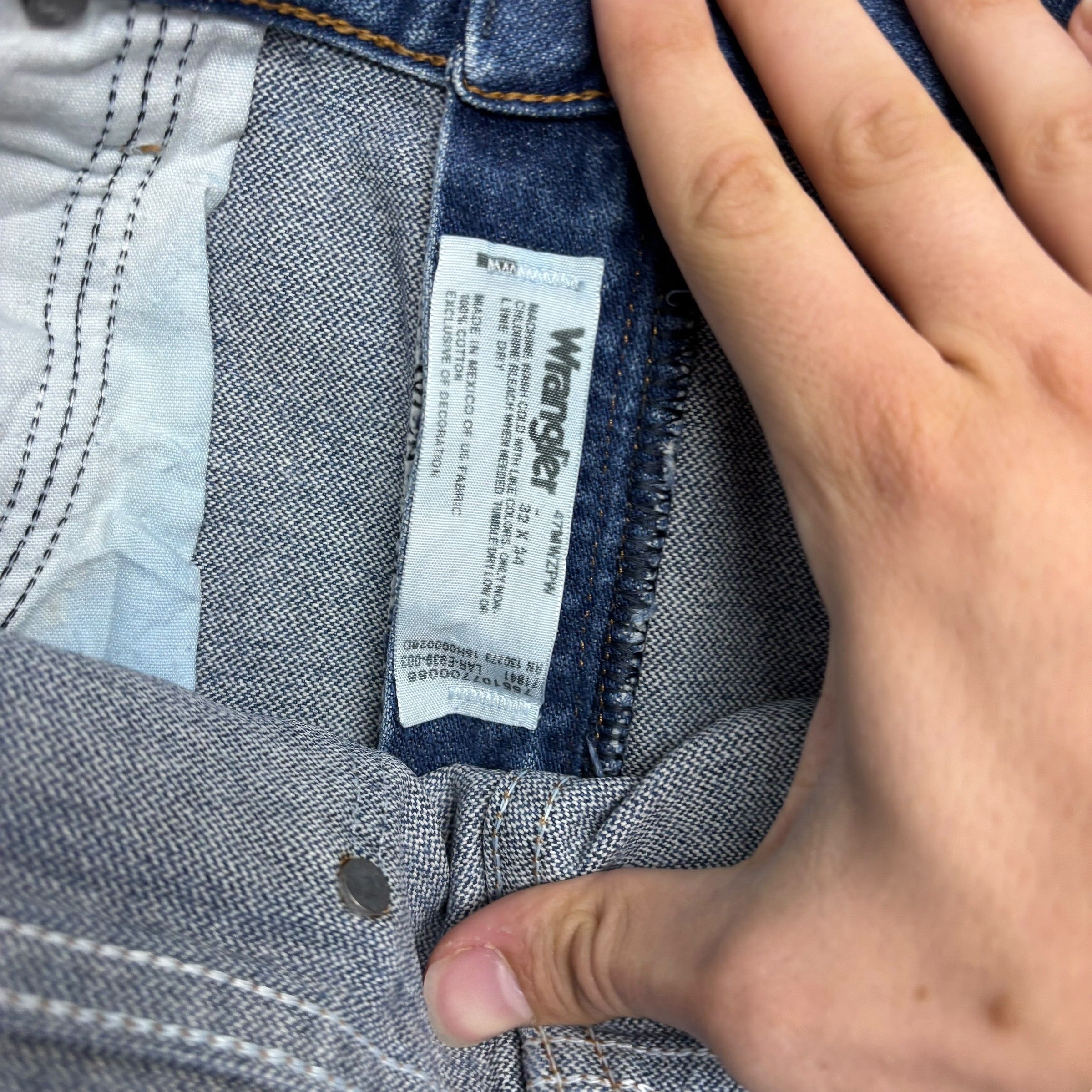 Wrangler Jeans Cowboy Cut W32 L34 Mens Mid Blue 47MWZ Original Fit Denim