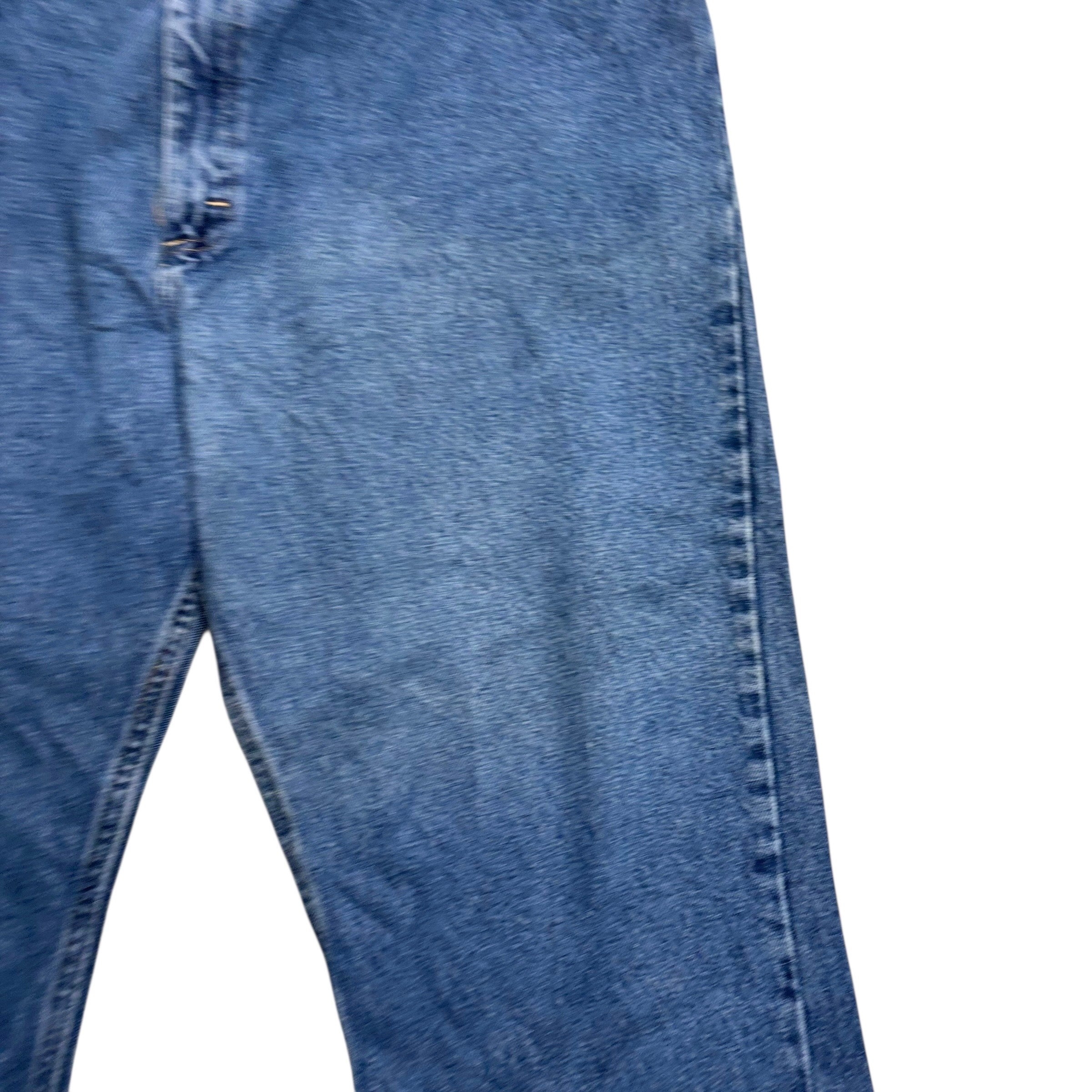 Wrangler Jeans W44 L30 Mens Mid Blue Relaxed Straight Fit Denim