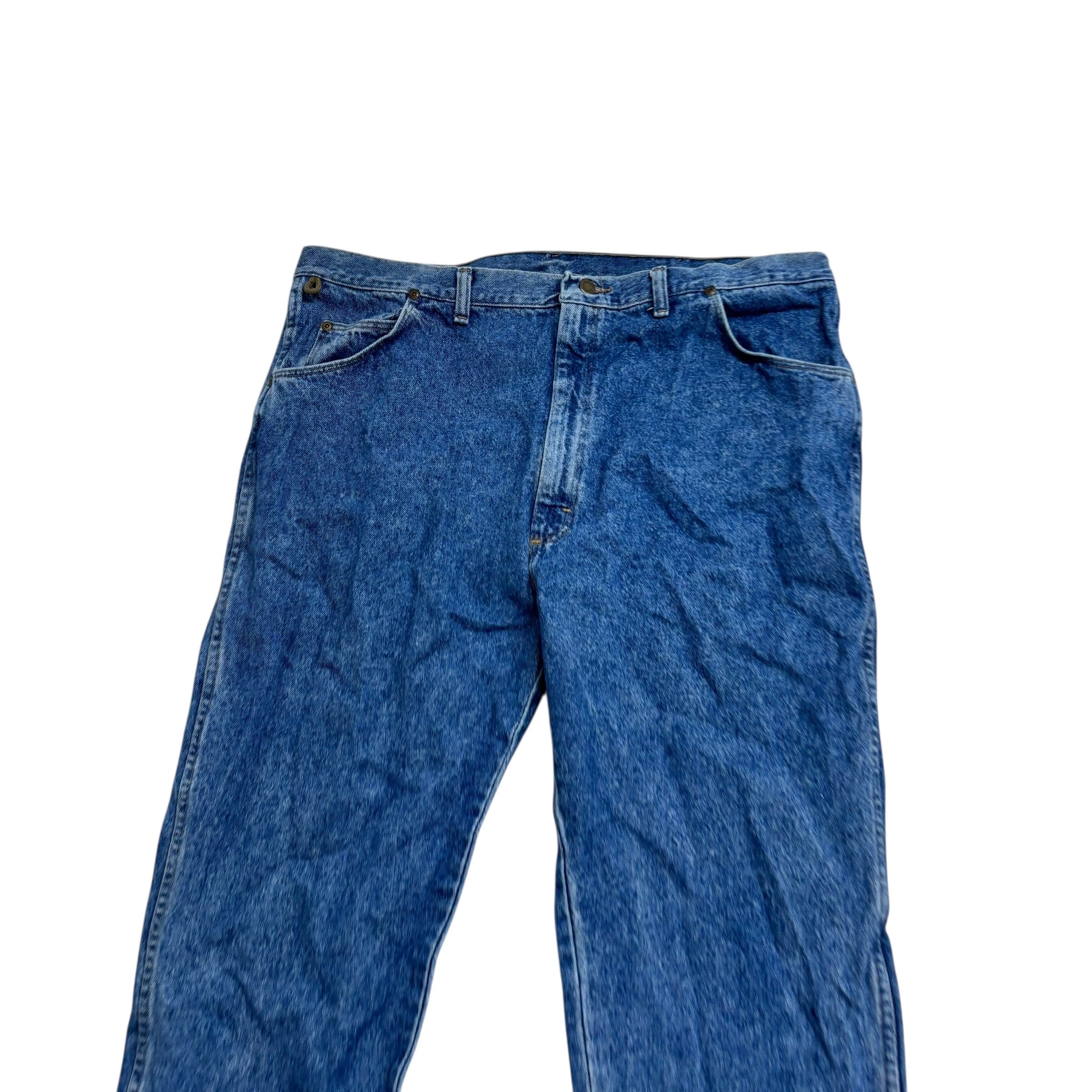 Wrangler Jeans W40 L34 Mens Mid Blue Regular Tapered USA Made Vintage