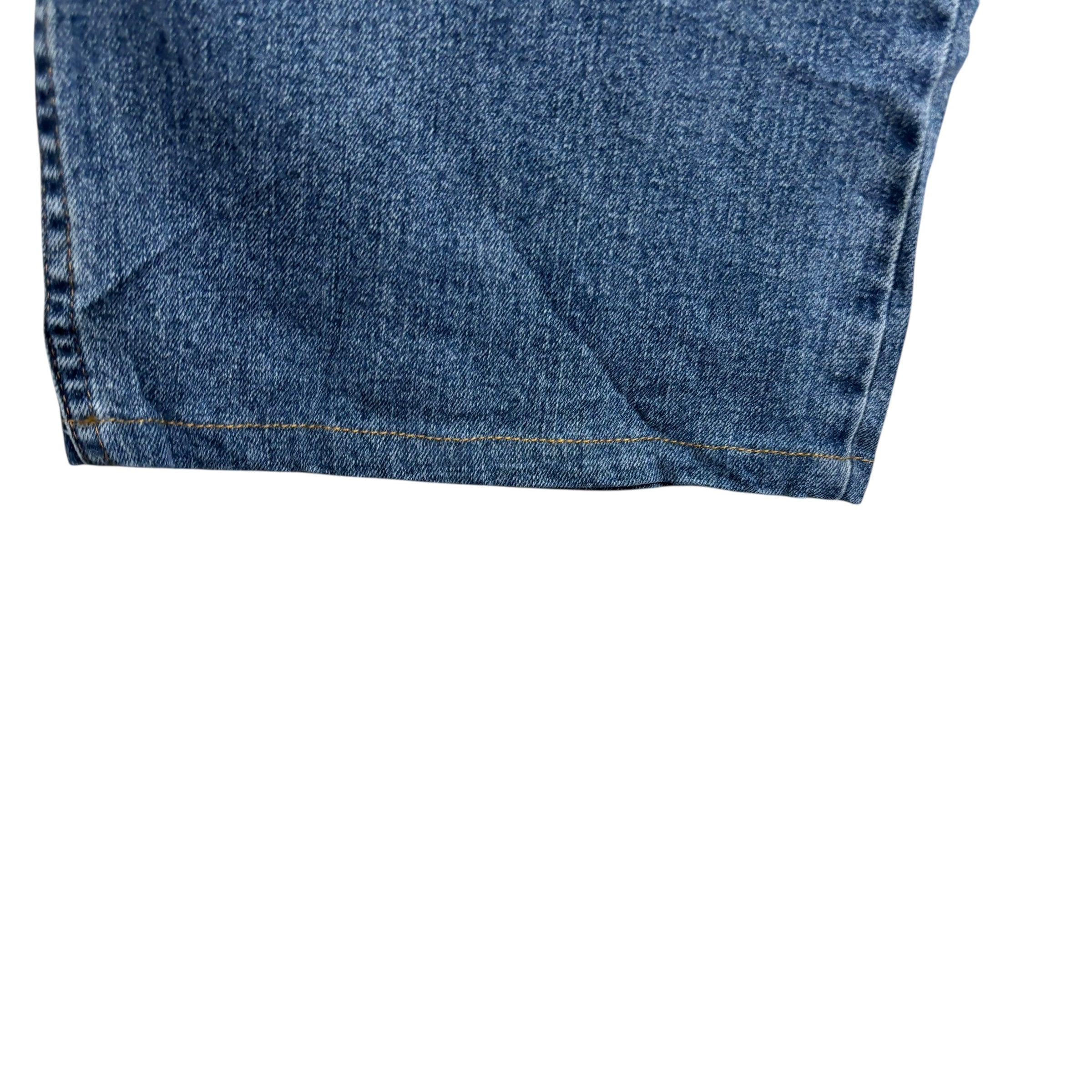 Wrangler Jeans W48 L26 Mens Mid Blue Relaxed Straight Fit Stretch Denim (E)
