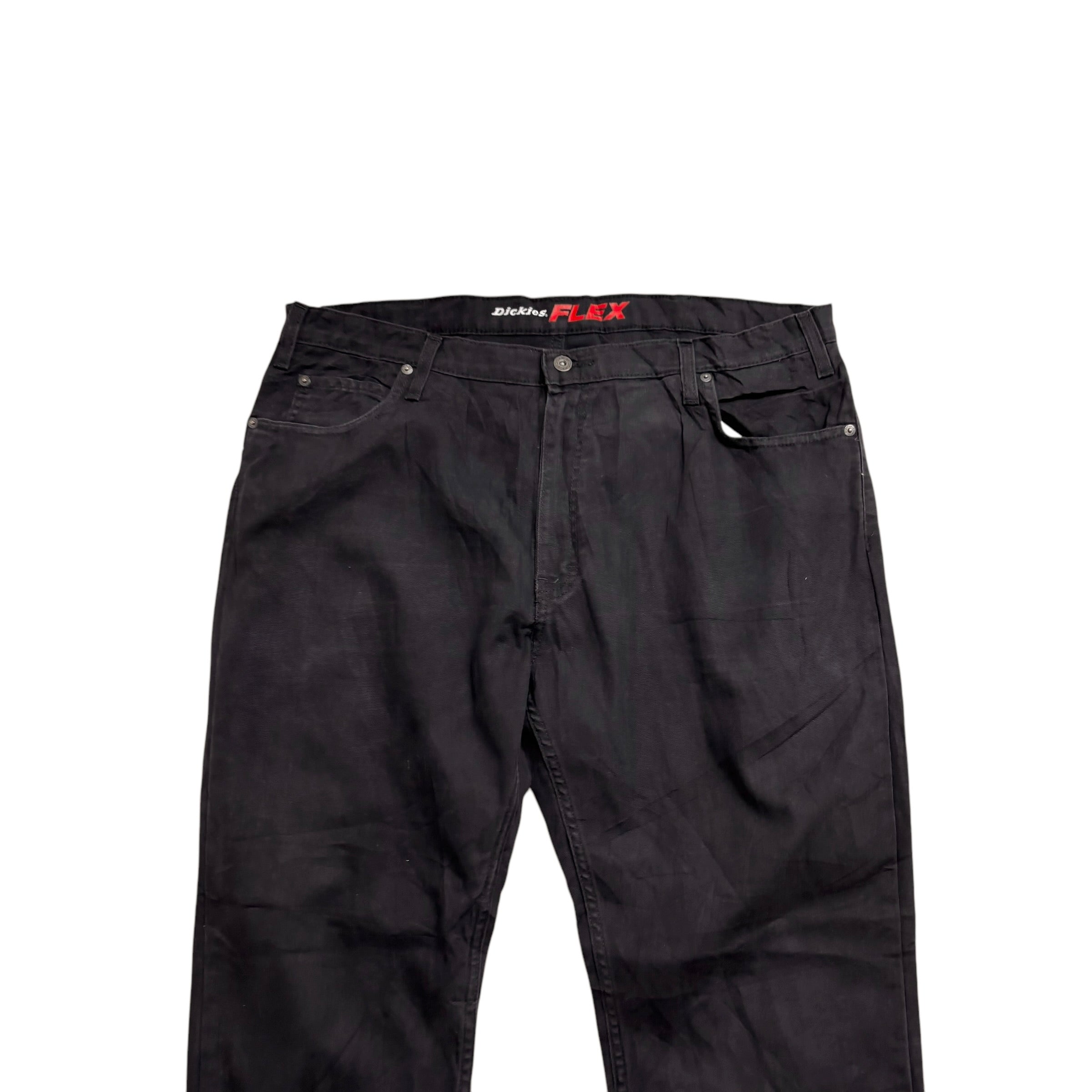Dickies Jeans W40 L30 Mens Black Regular Straight Fit Stretch Denim (E)