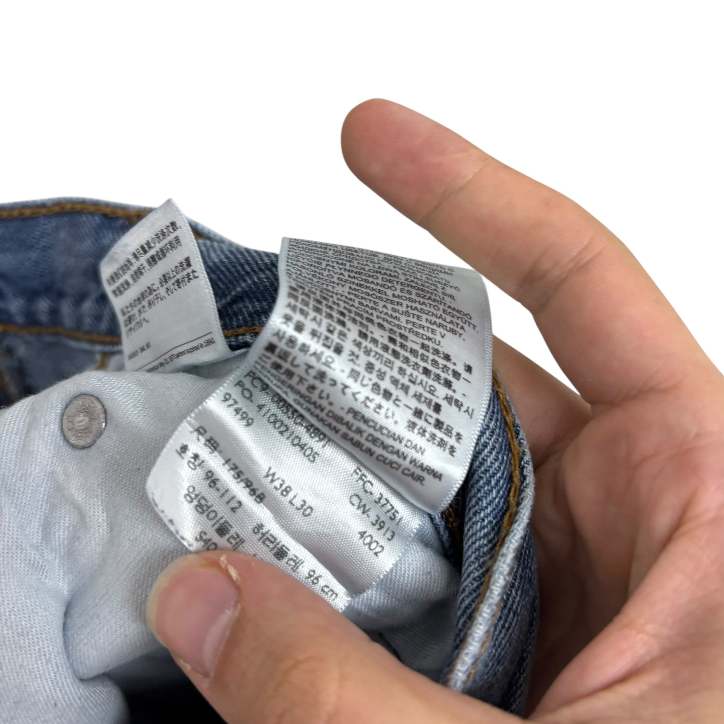 Levis 550 Jeans W38 L30 Mens Light Blue Baggy Relaxed Straight Fit Denim