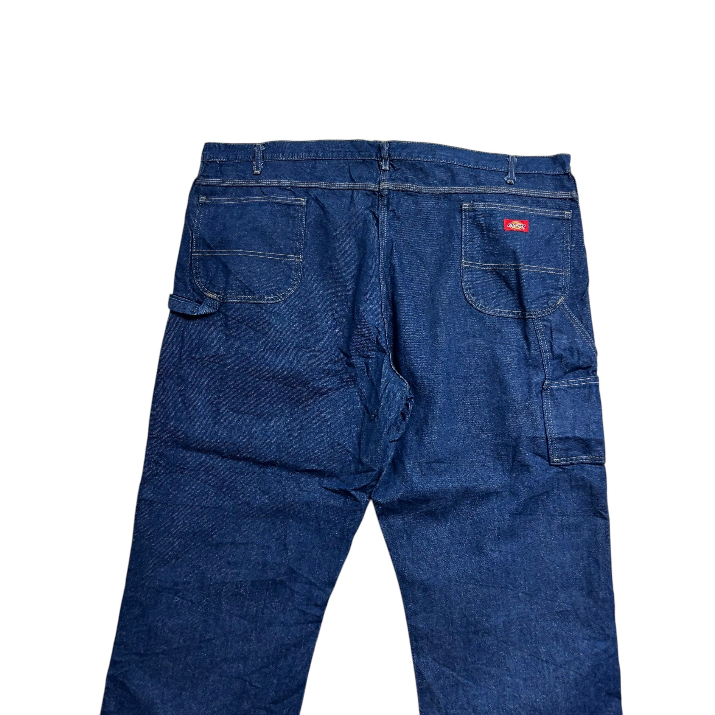 Dickies Carpenter Jeans W48 L32 Mens Dark Blue Relaxed Straight Fit Pants (E)