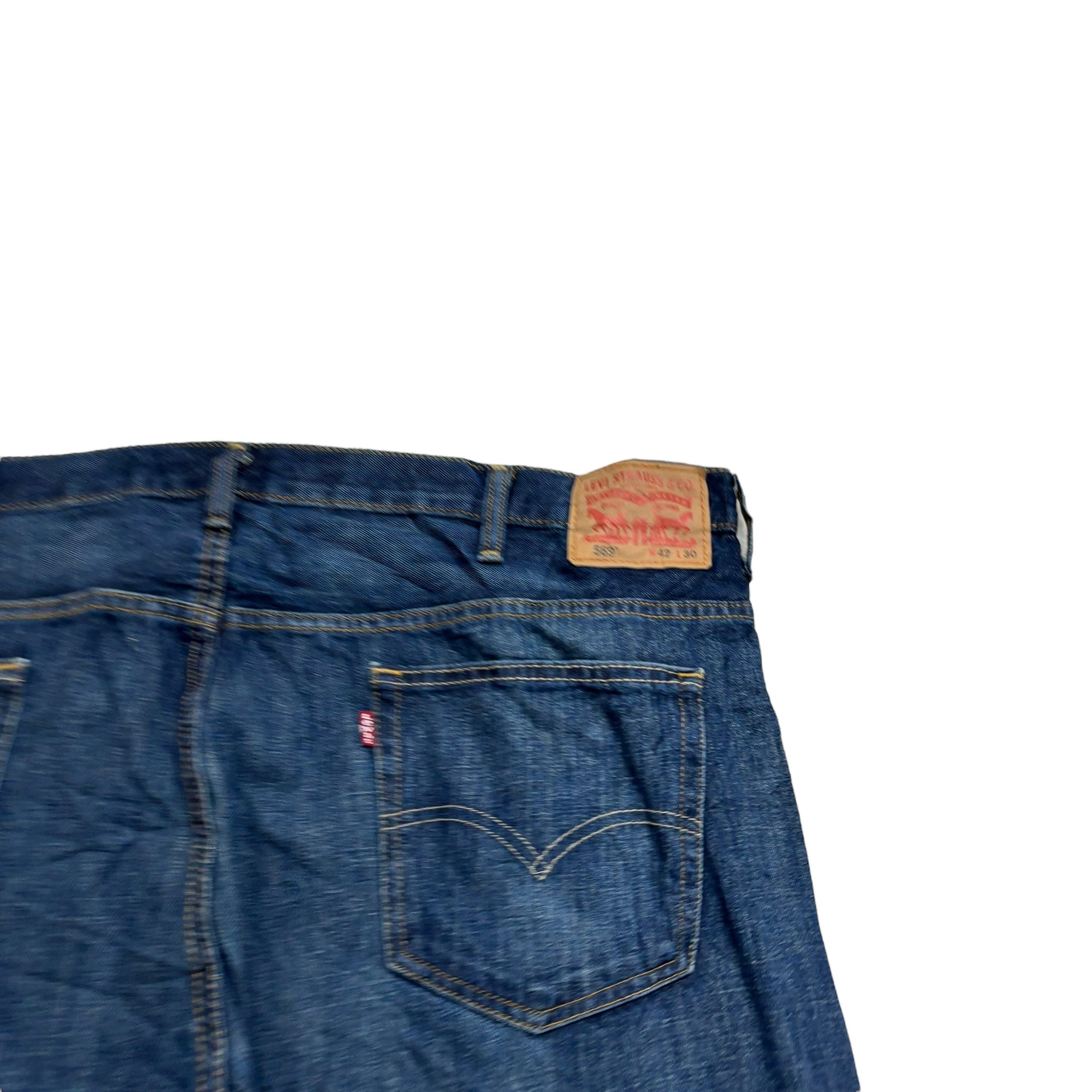 Levis 569 Jeans W42 L30 Mens Dark Blue Baggy Relaxed Straight Fit Vintage Denim