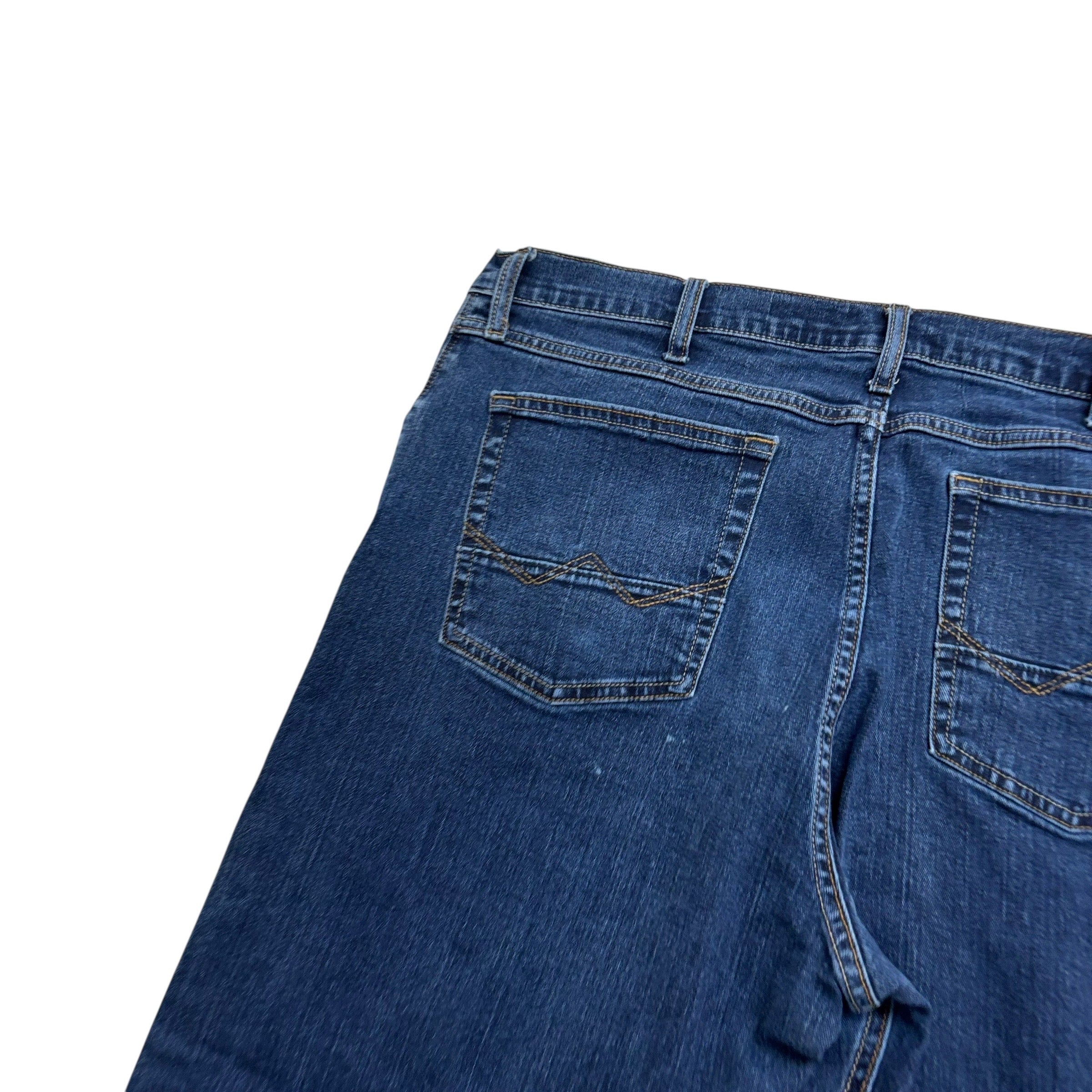 Wrangler Jeans W38 L30 Mens Dark Blue Slim Straight Fit Stretch Denim