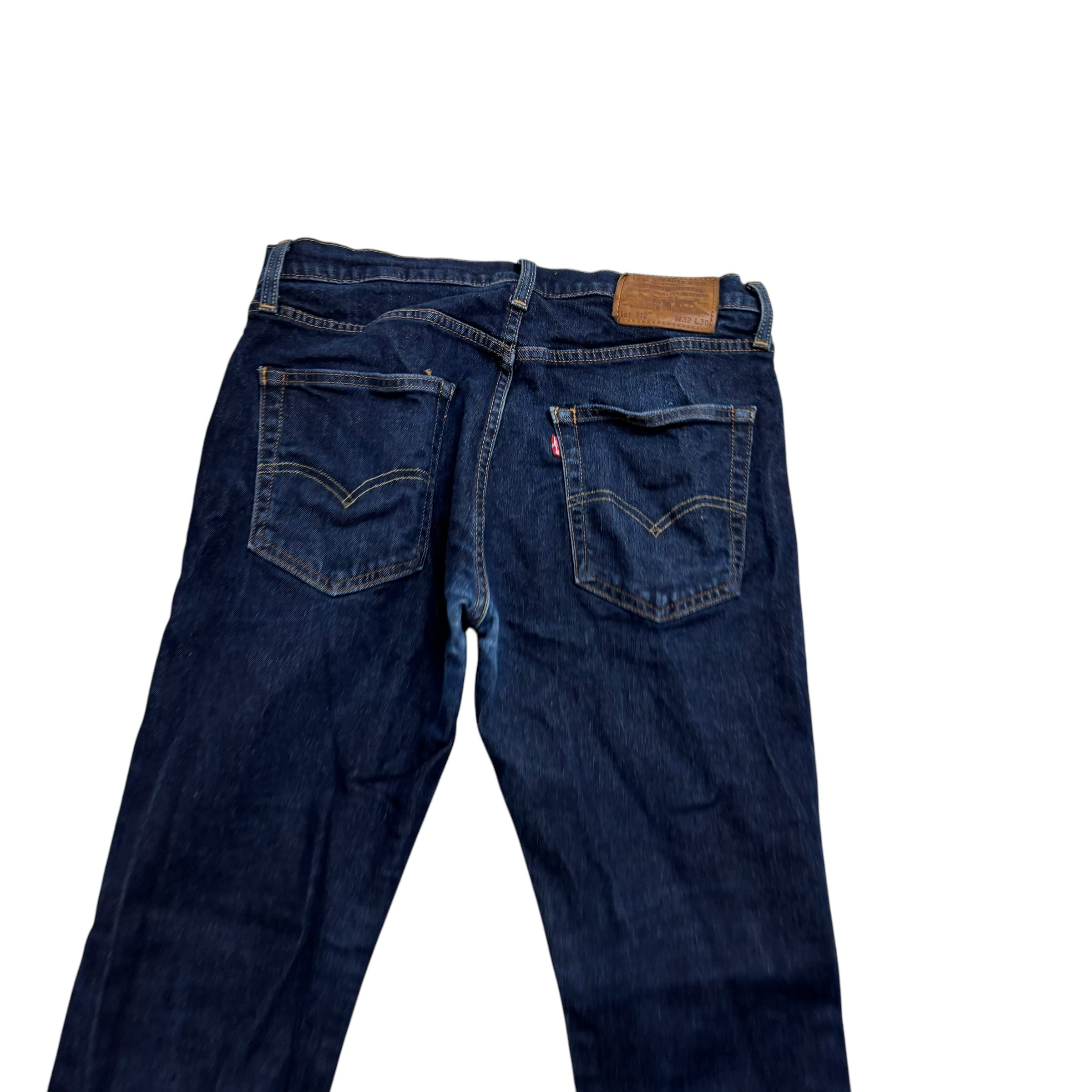 Levis 512 Jeans W31 L29 Mens Dark Blue Slim Tapered Fit Stretch Premum Denim (F)