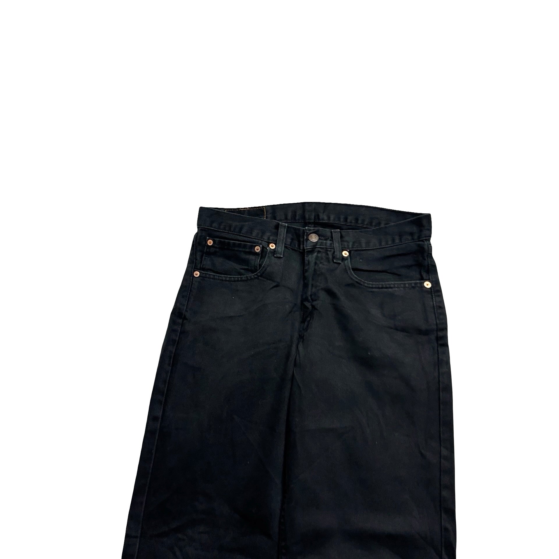 Levis 752 Jeans W31 L32 Mens Black Regular Straight Vintage Denim