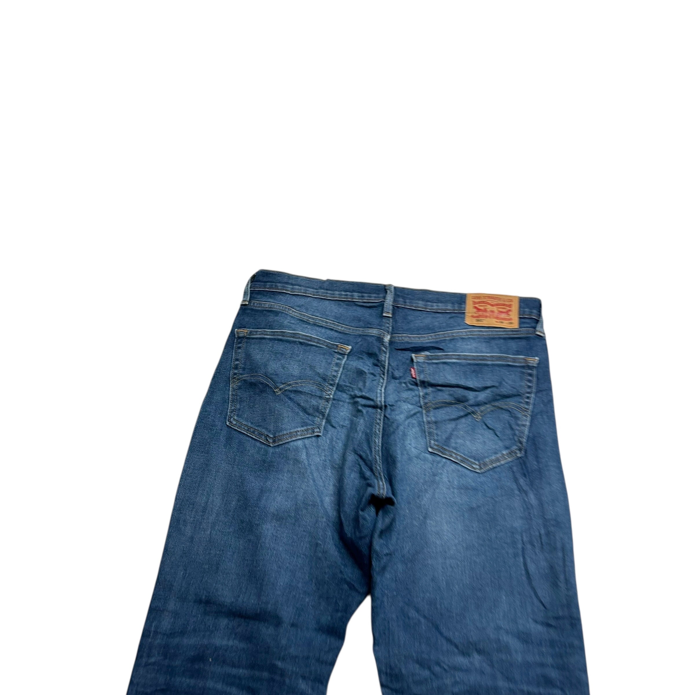 Levis 541 Jeans W36 L35 Mens Mid Blue Athletic Tapered Fit Stretch Denim (E)