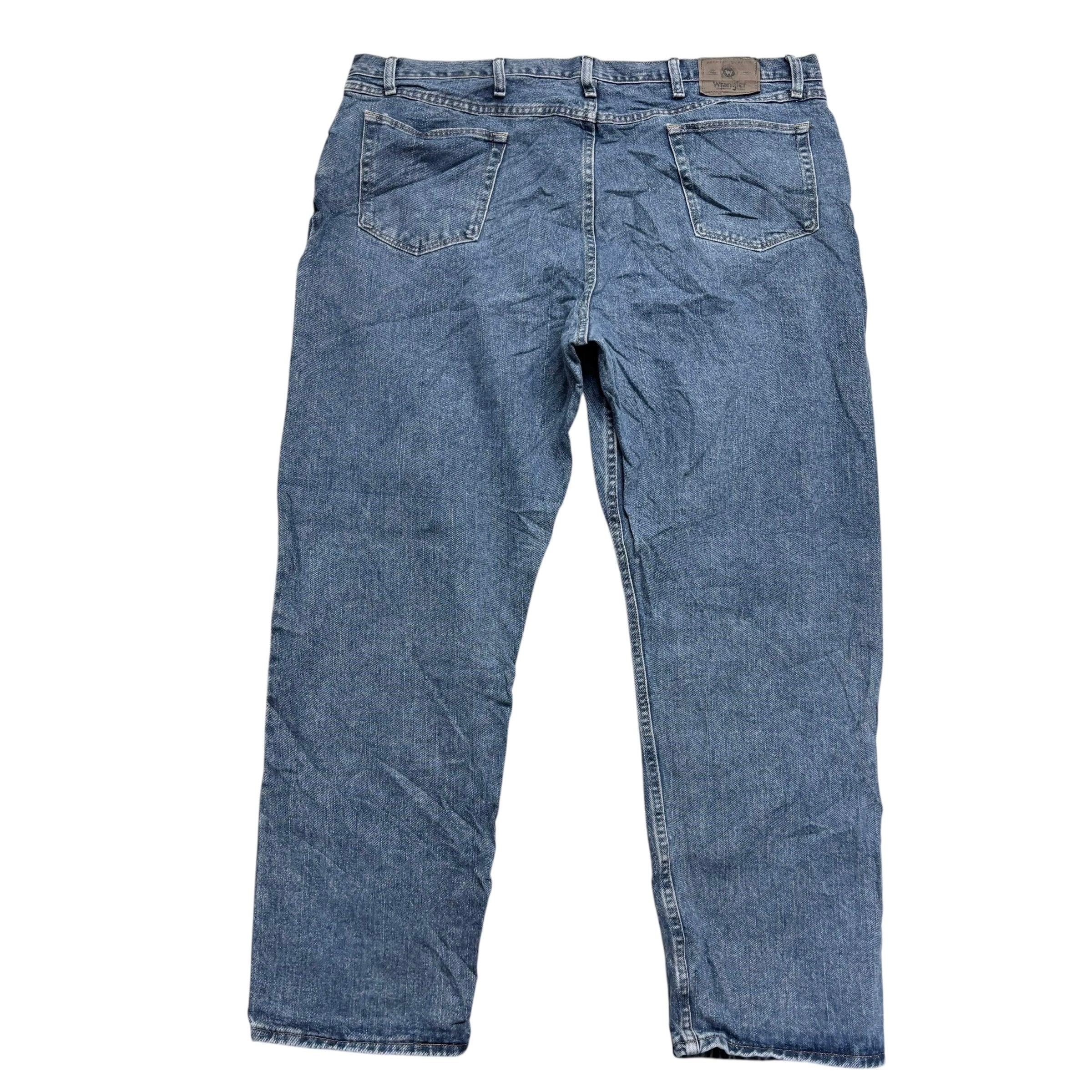 Wrangler Jeans W44 L32 Mens Light Blue Relaxed Straight Fit Baggy Denim (E)