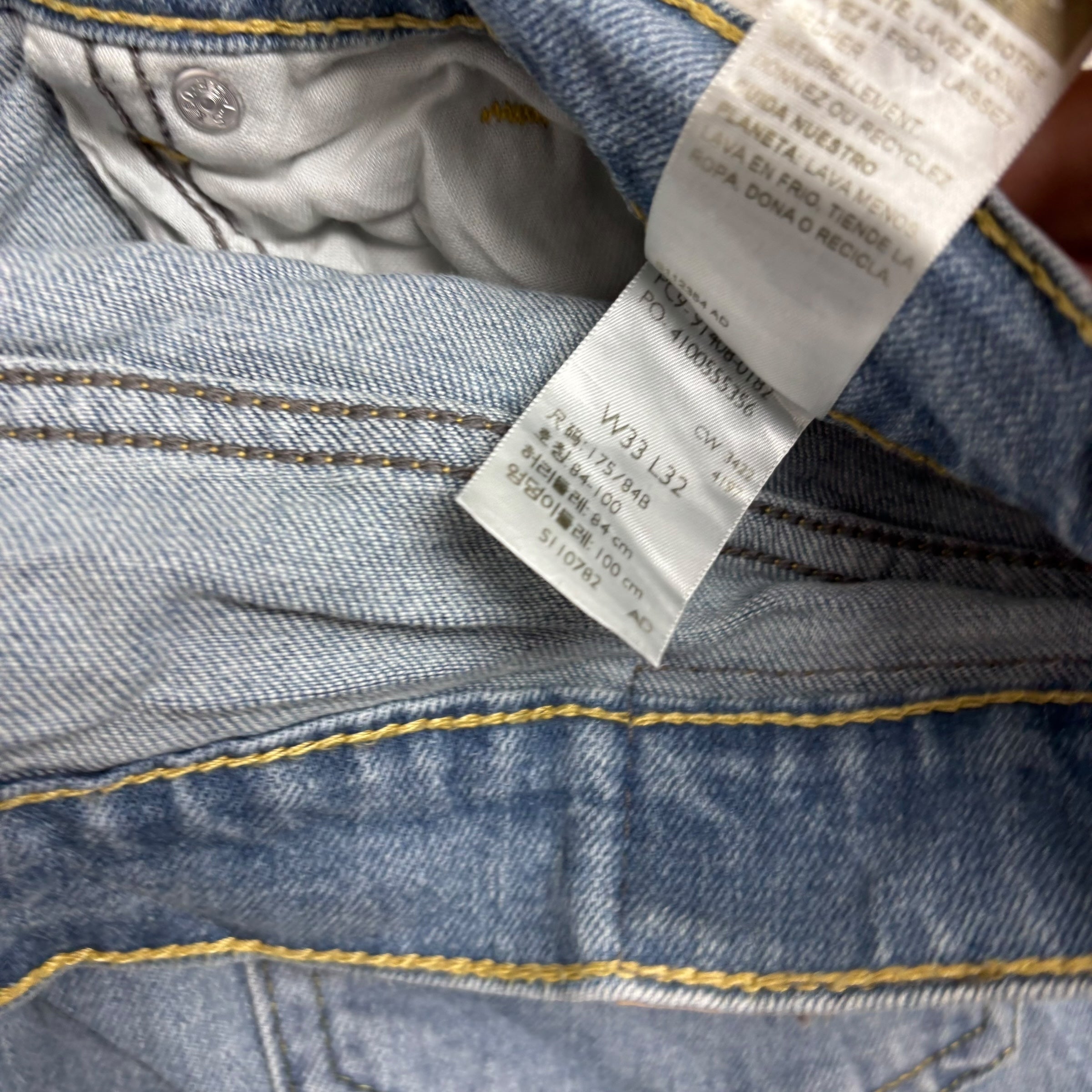 Levis Signature Jeans W33 L32 Mens Light Blue Baggy Relaxed Fit Stretch