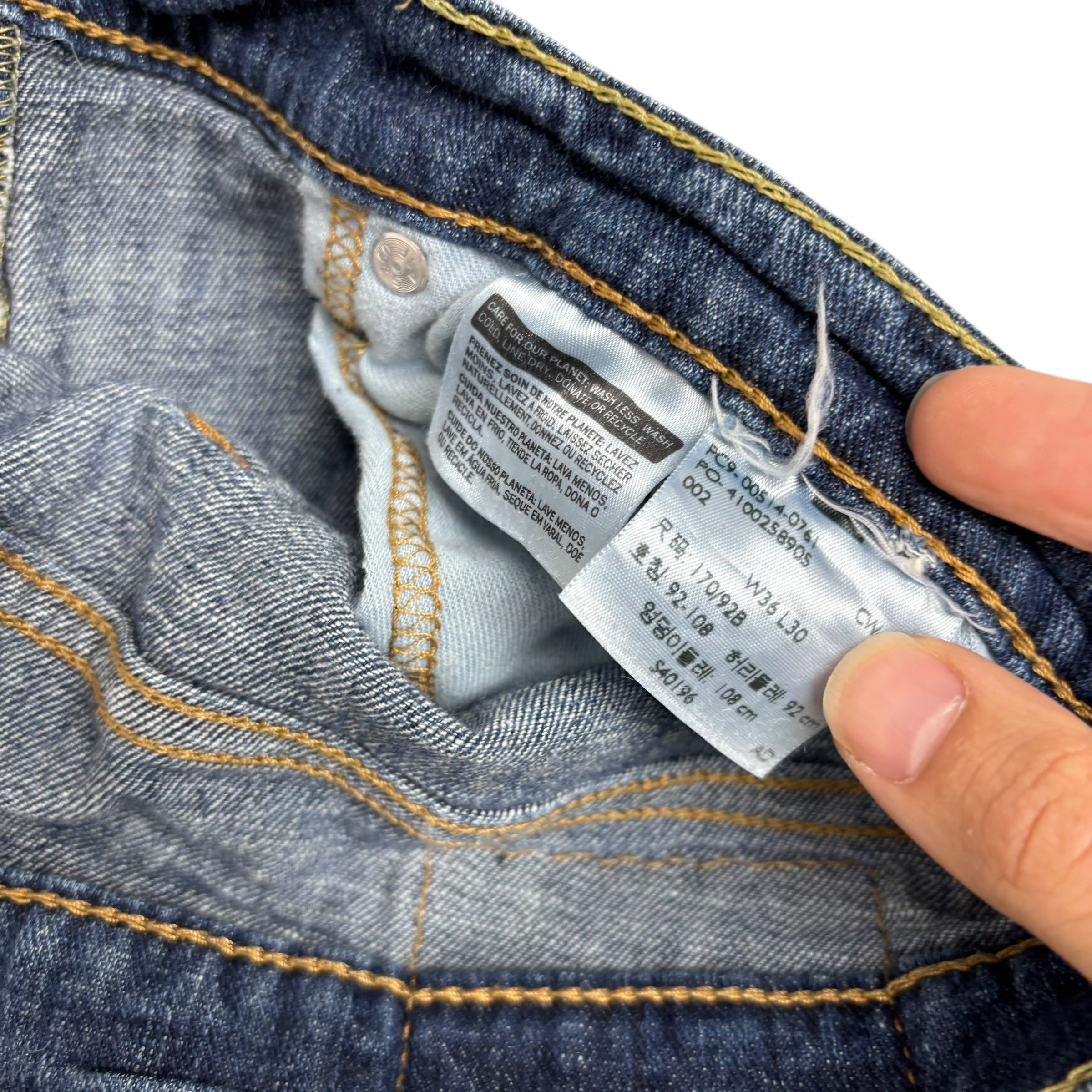 Levis 514 Jeans W36 L30 Mens Mid Blue Regular Straight Fit Stretch