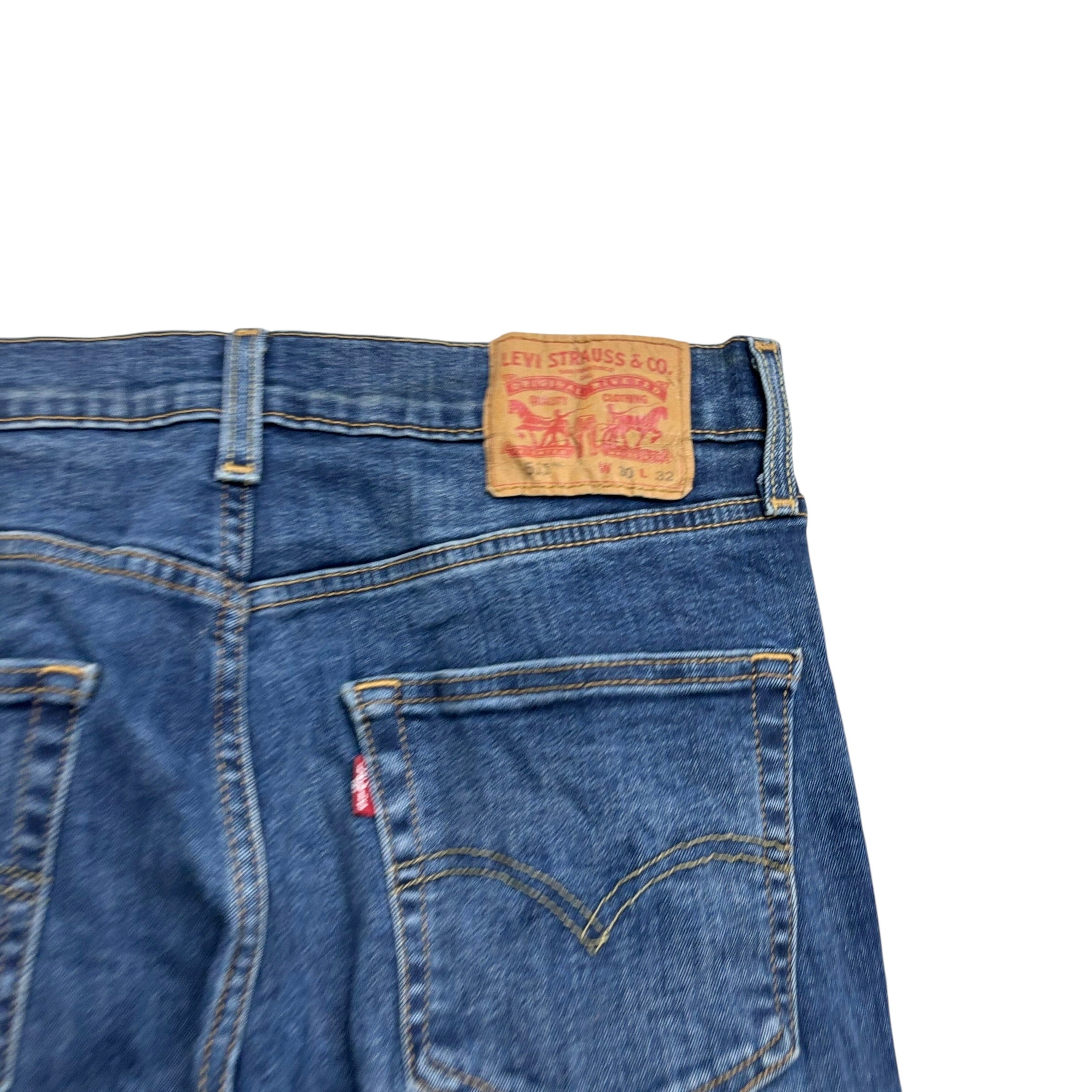 Levis 511 Jeans W30 L32 Mens Dark Blue Slim Fit Stretch Denim (E)