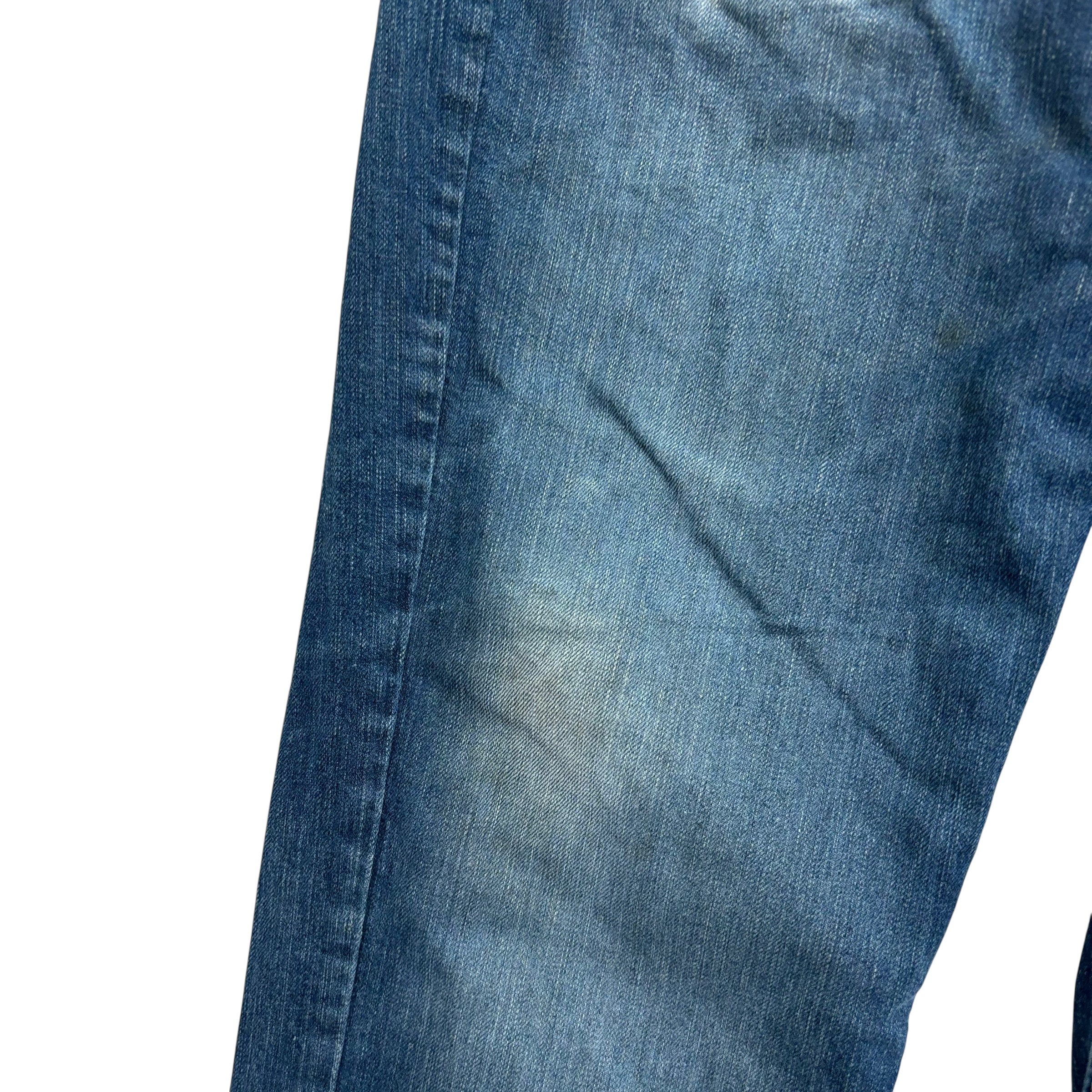 Levis 514 Jeans W34 L30 Mens Dark Blue Regular Straight Fit Stretch Denim (F)