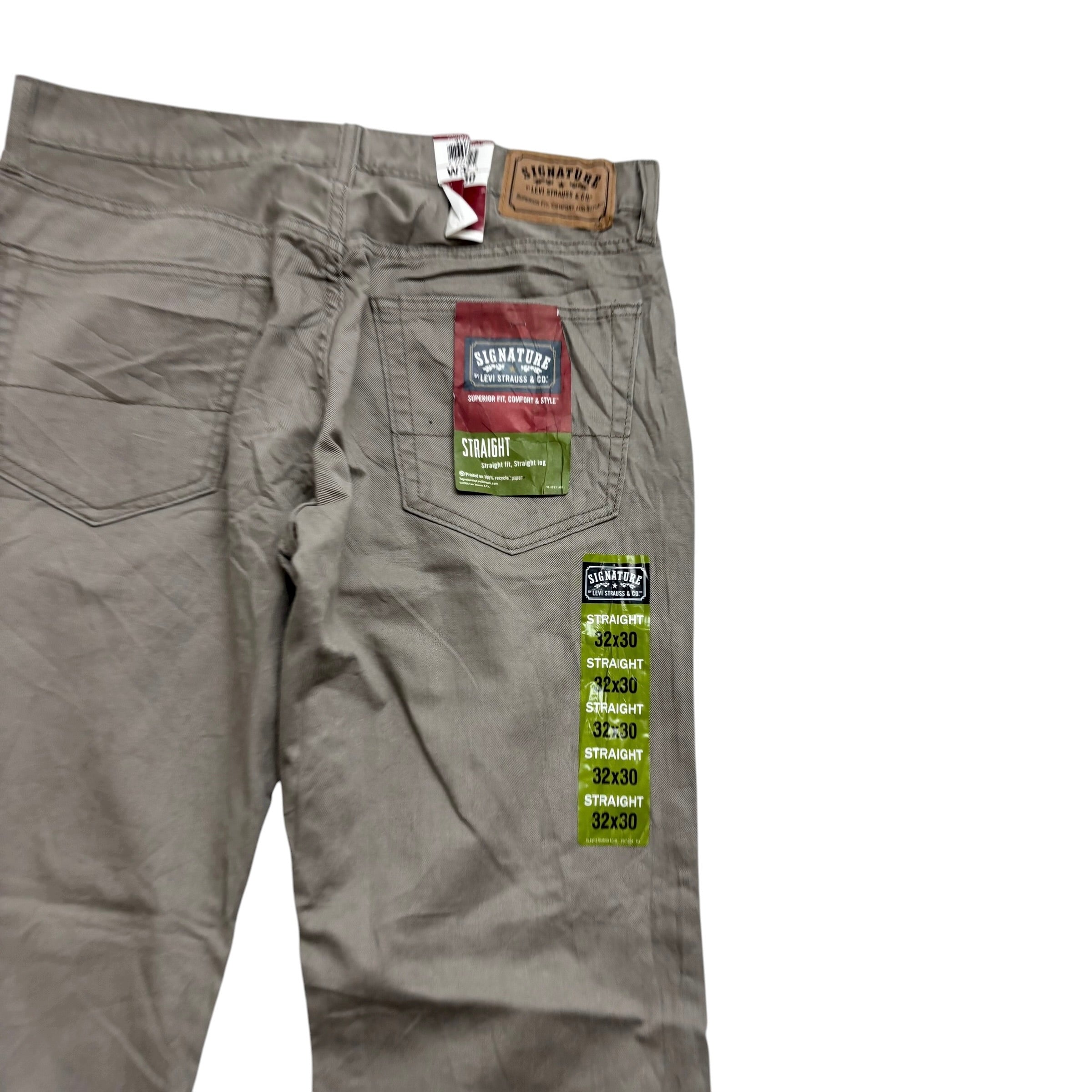 Levis Signature Trousers W32 L30 Mens Grey Relaxed Straight Fit Vintage (E)
