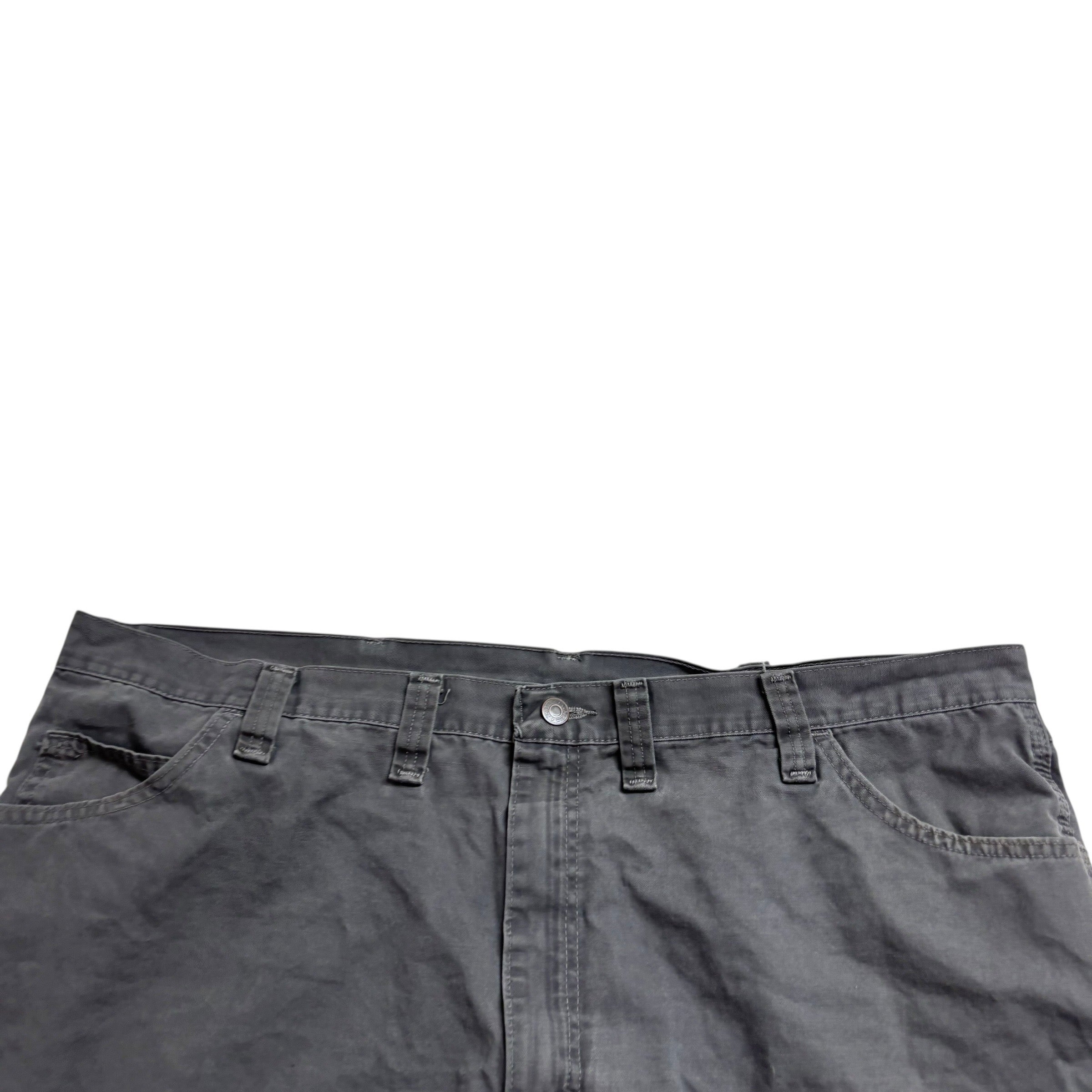 Wrangler Baggy Jorts W44 Mens Grey Canvas Shorts Relaxed Fit Carpenter