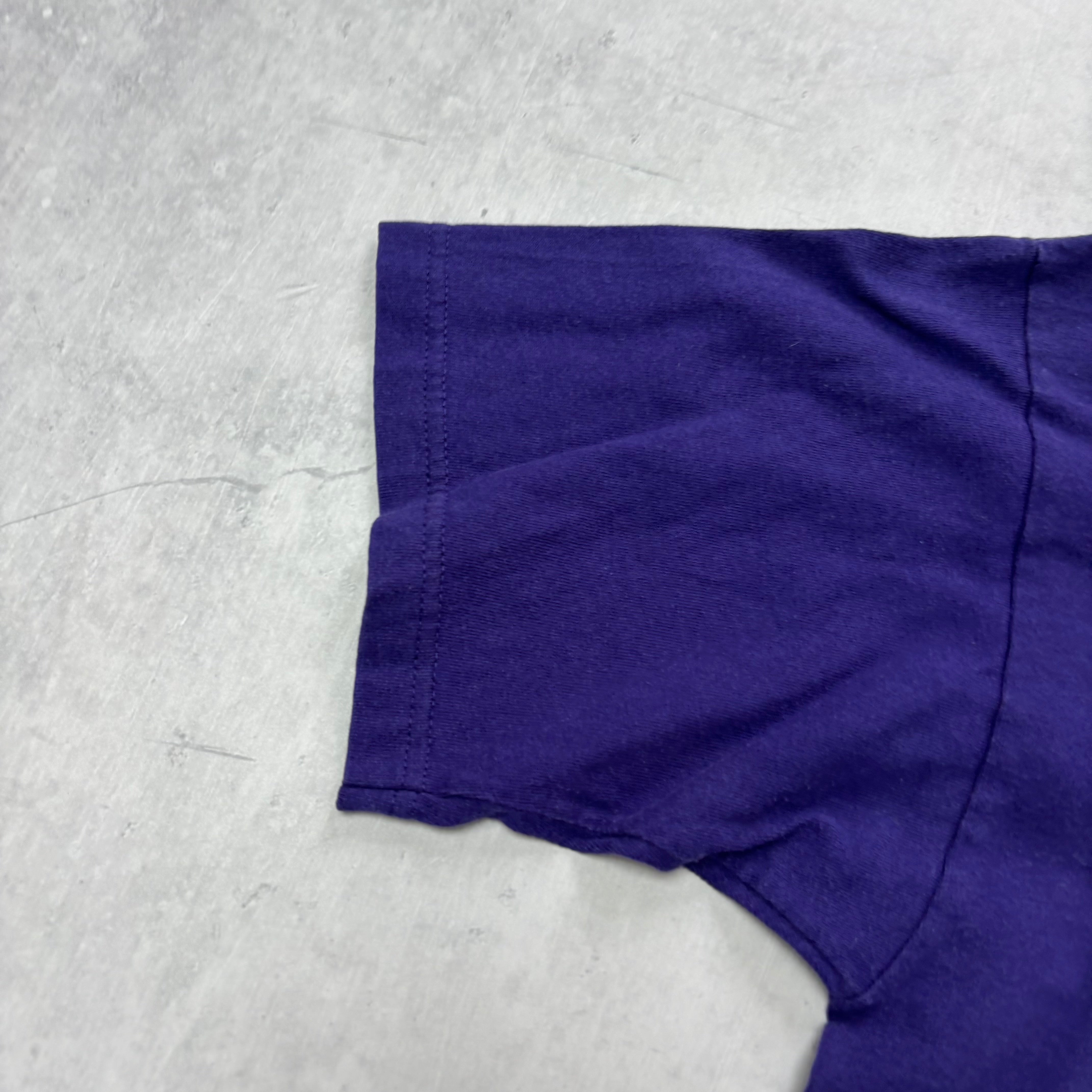 Vintage T Shirt Mens Medium Purple Graphic Print 90s Tourist