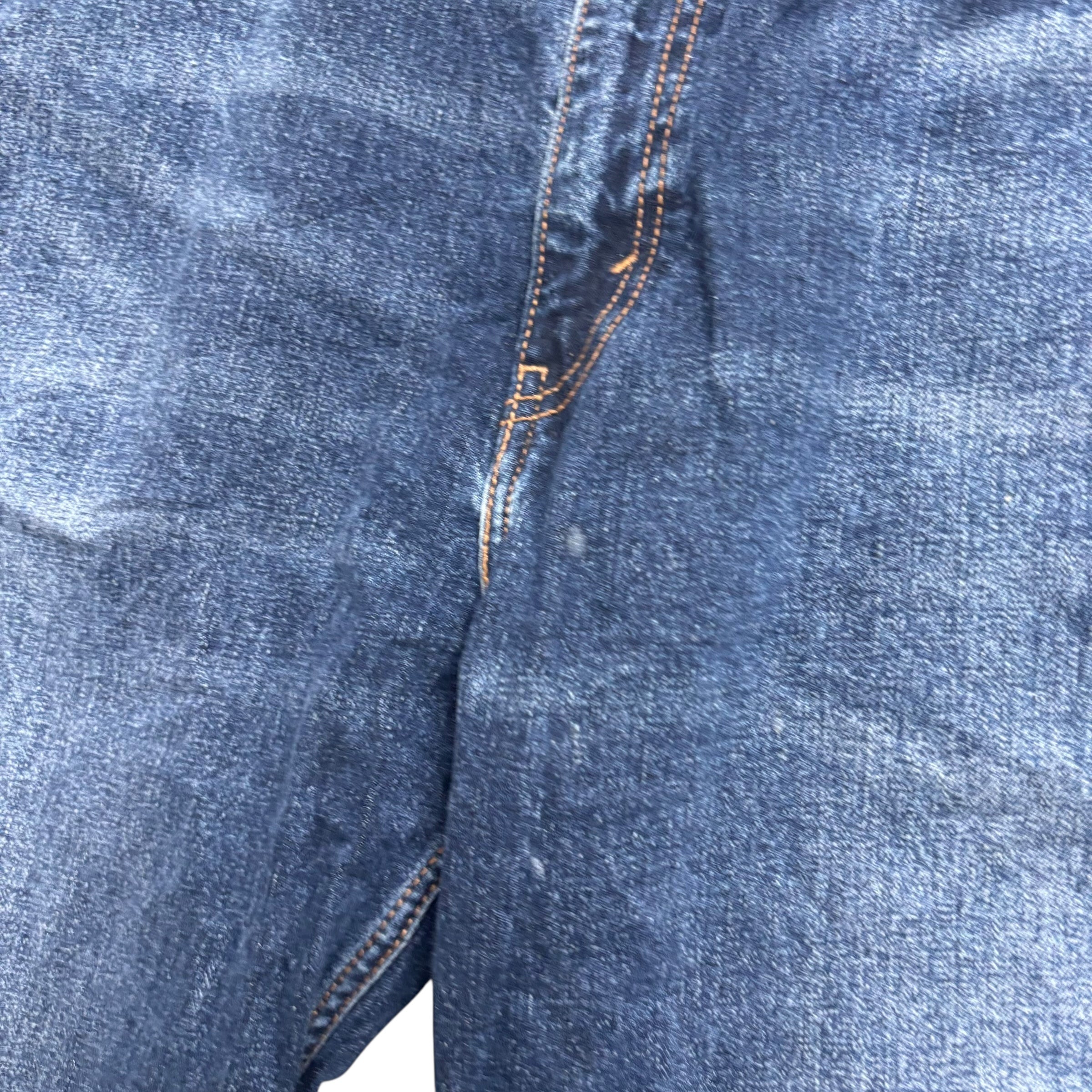 Levis Signature Jeans W36 L34 Mens Dark Blue Baggy Relaxed Fit Stretch Denim