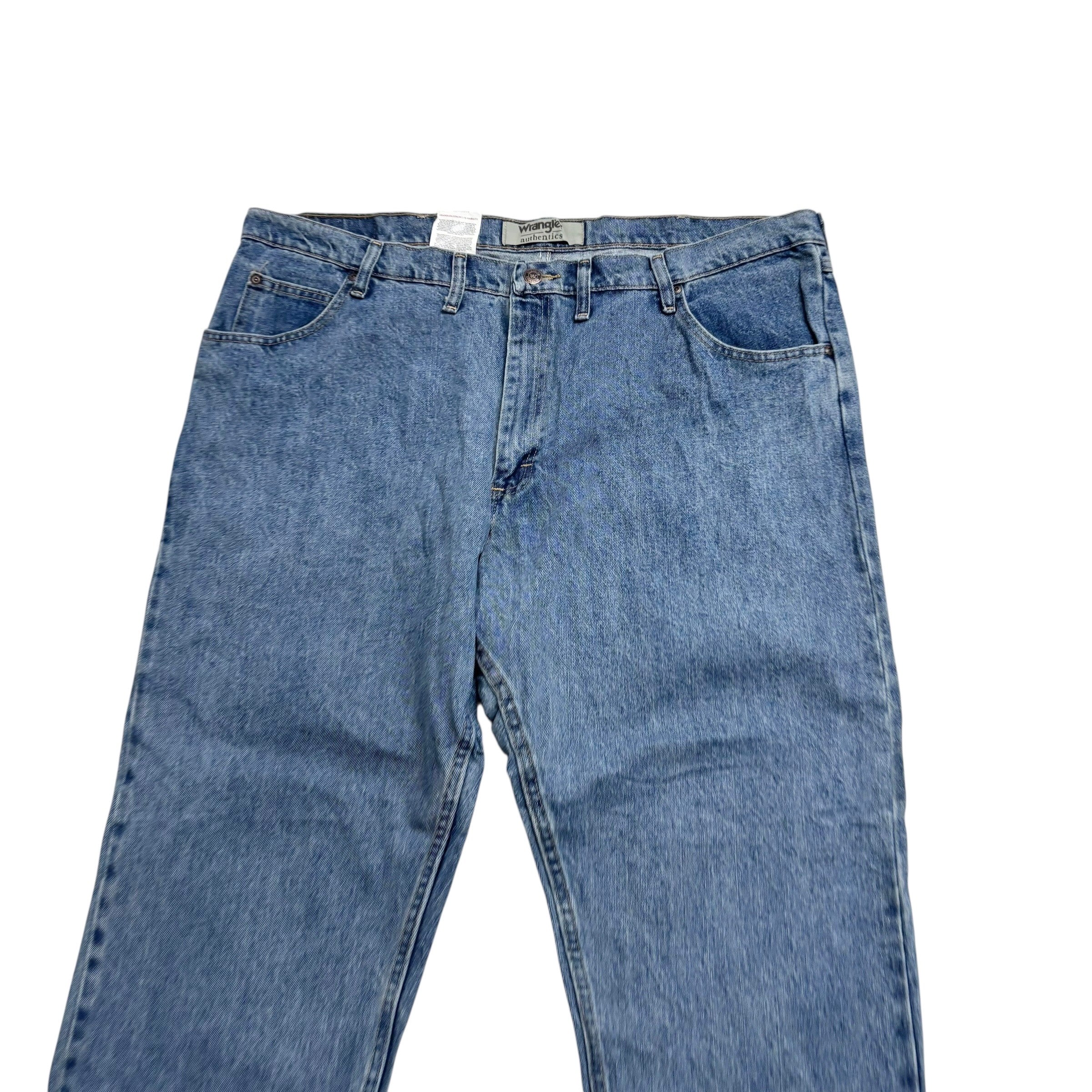 Wrangler Jeans W44 L30 Mens Mid Blue Relaxed Straight Fit Denim (E)